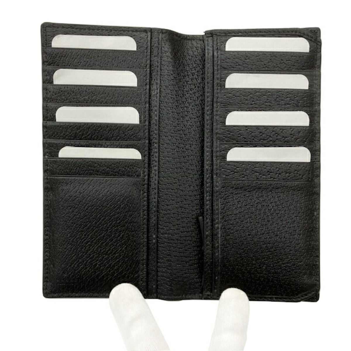 Gucci Black Leather Long Wallet (Bi-Fold) (Pre-Owned)