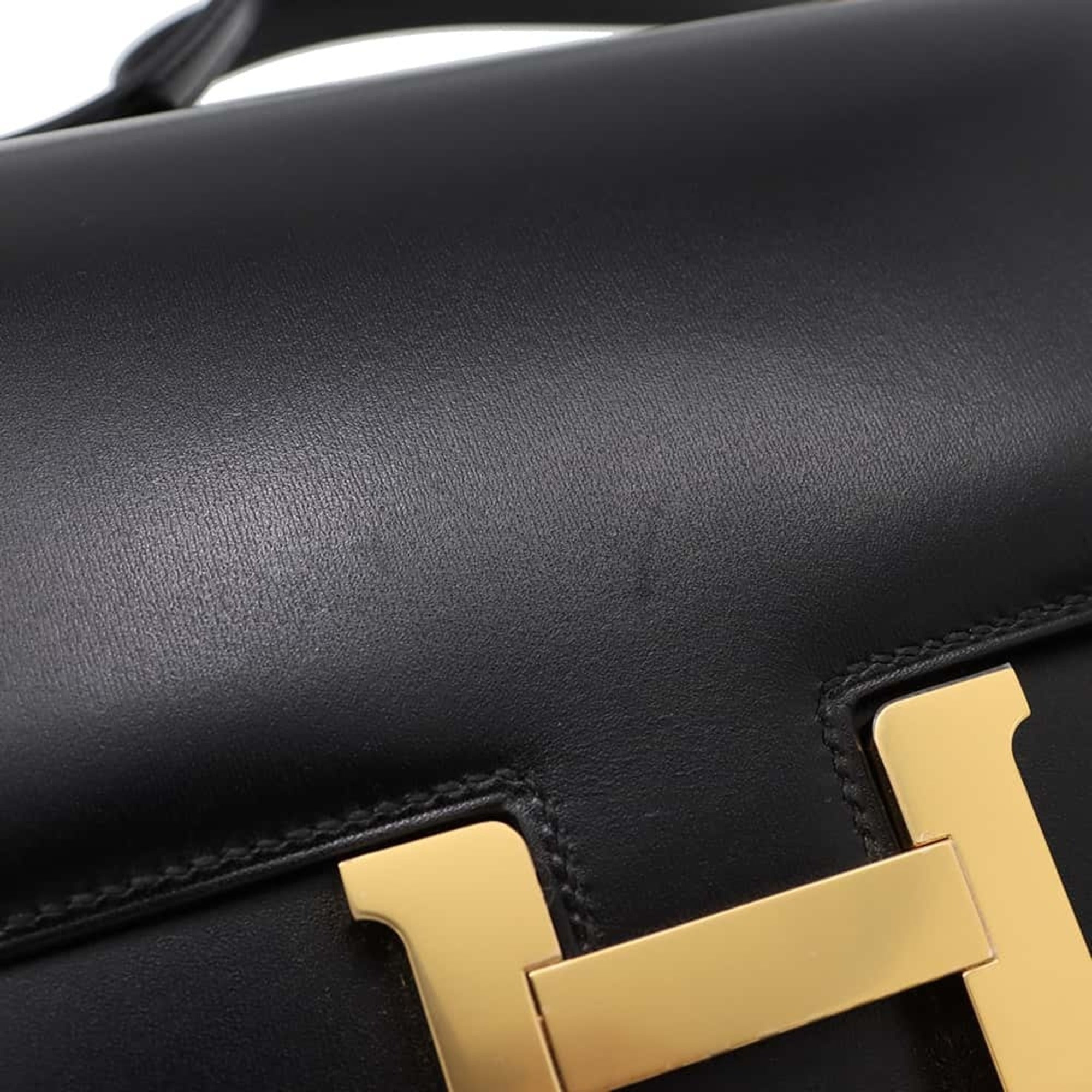 Hermes Constance Black Box Calf Leather Handbag (Pre-Owned)