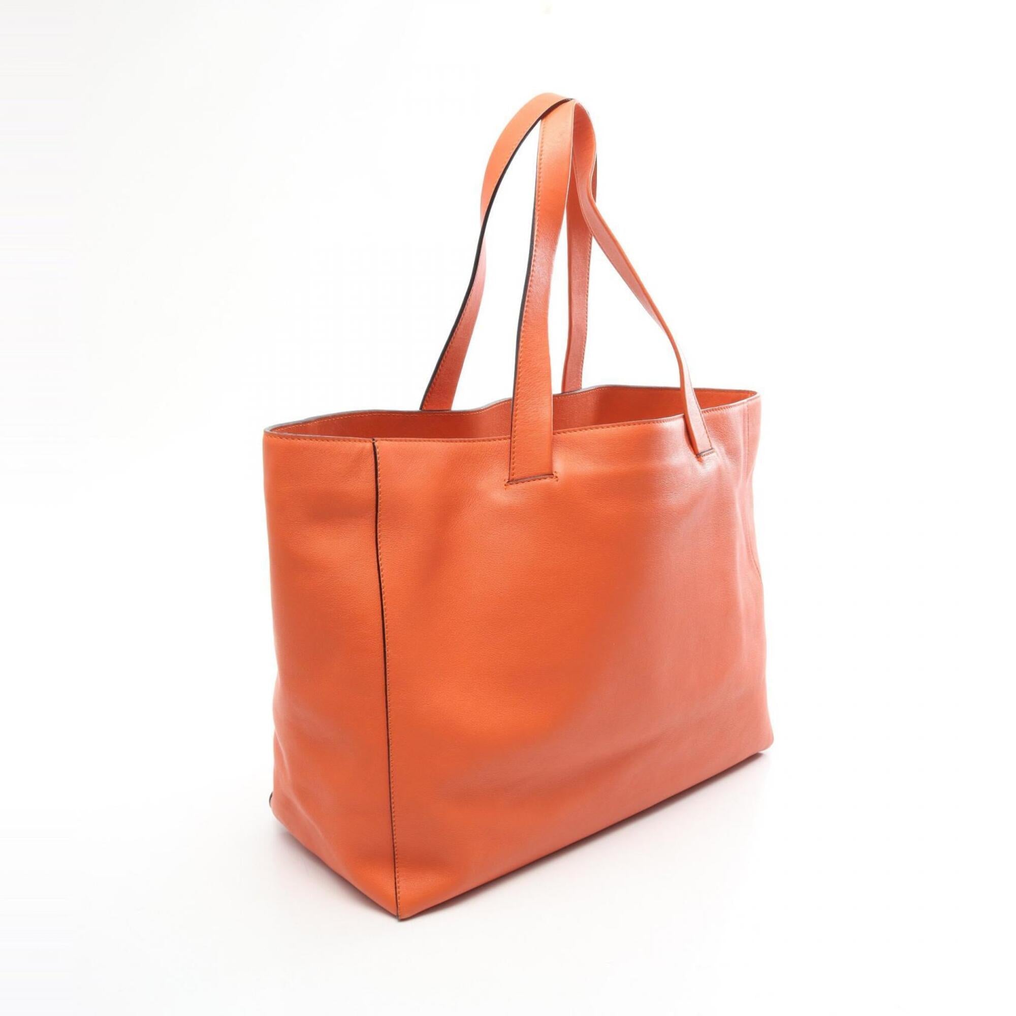 Loewe Orange Leather Handbag Tote Bag (Pre-Owned)