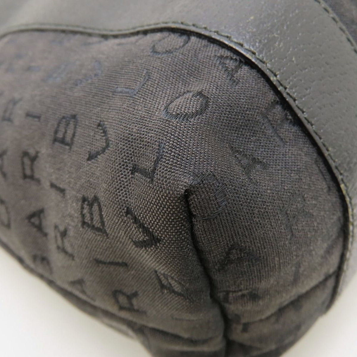 Bvlgari Black Canvas Leather Handbag Tote Bag (Pre-Owned)