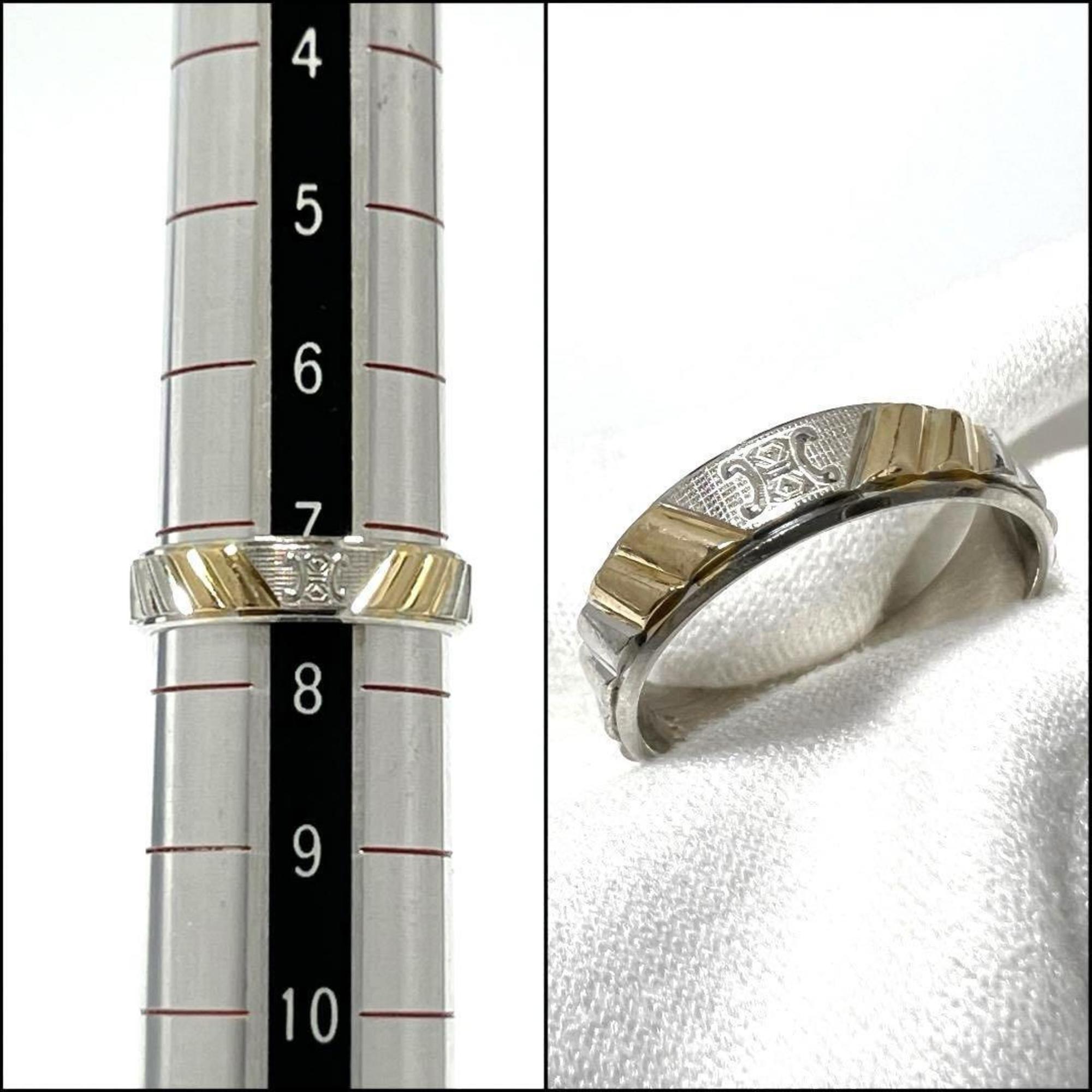 Celine Yellow Gold (18K) Platinum 850 Band Ring (Pre-Owned)