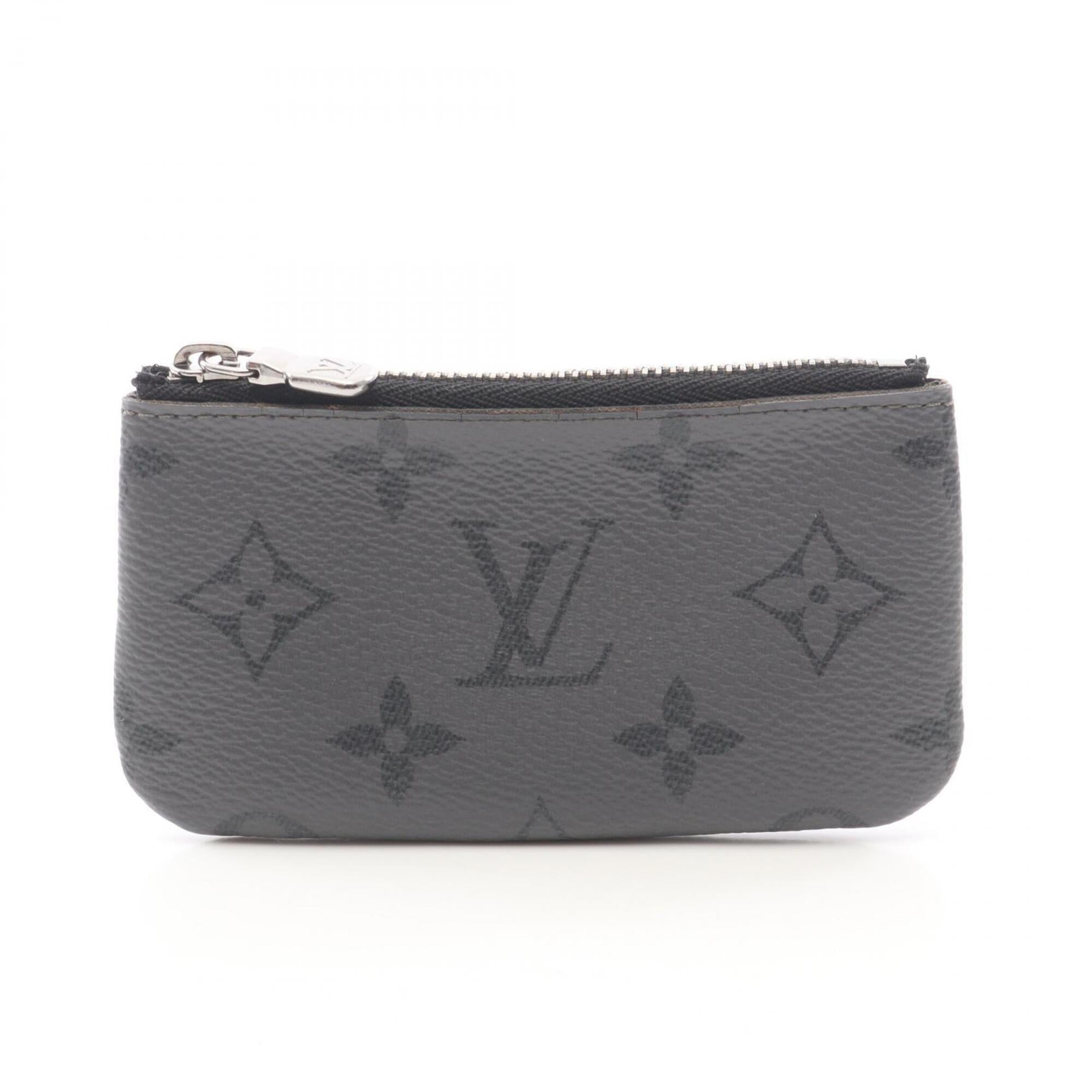 Louis Vuitton Black Gray Pvc Coin Purse/Coin Case (Pre-Owned)