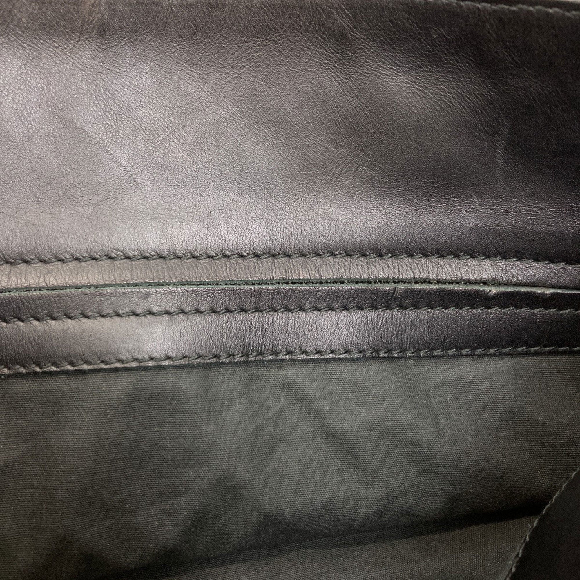 Bottega Veneta Intrecciato Black Leather Shoulder Bag (Pre-Owned)