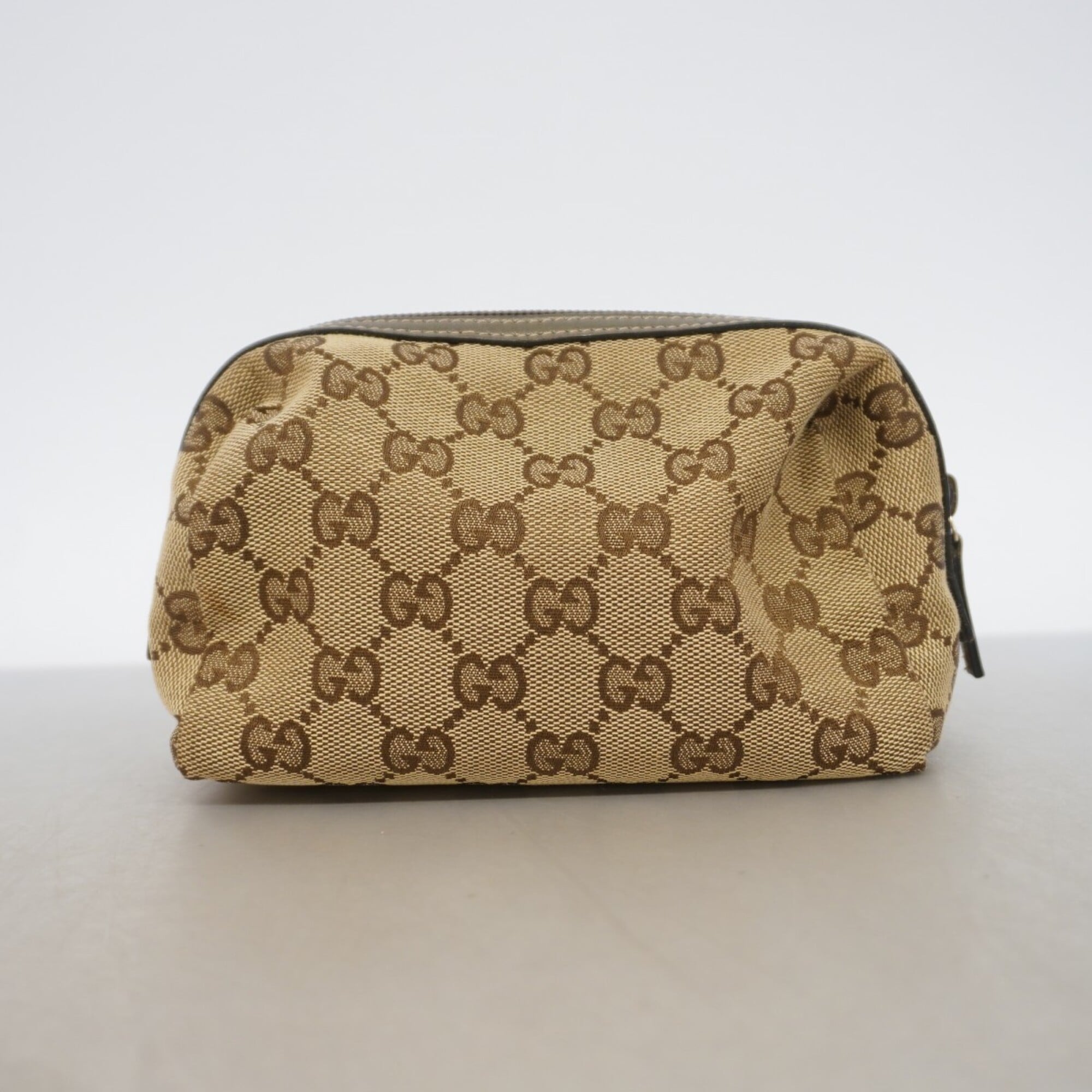 Gucci Brown Canvas Pouch (Pre-Owned)