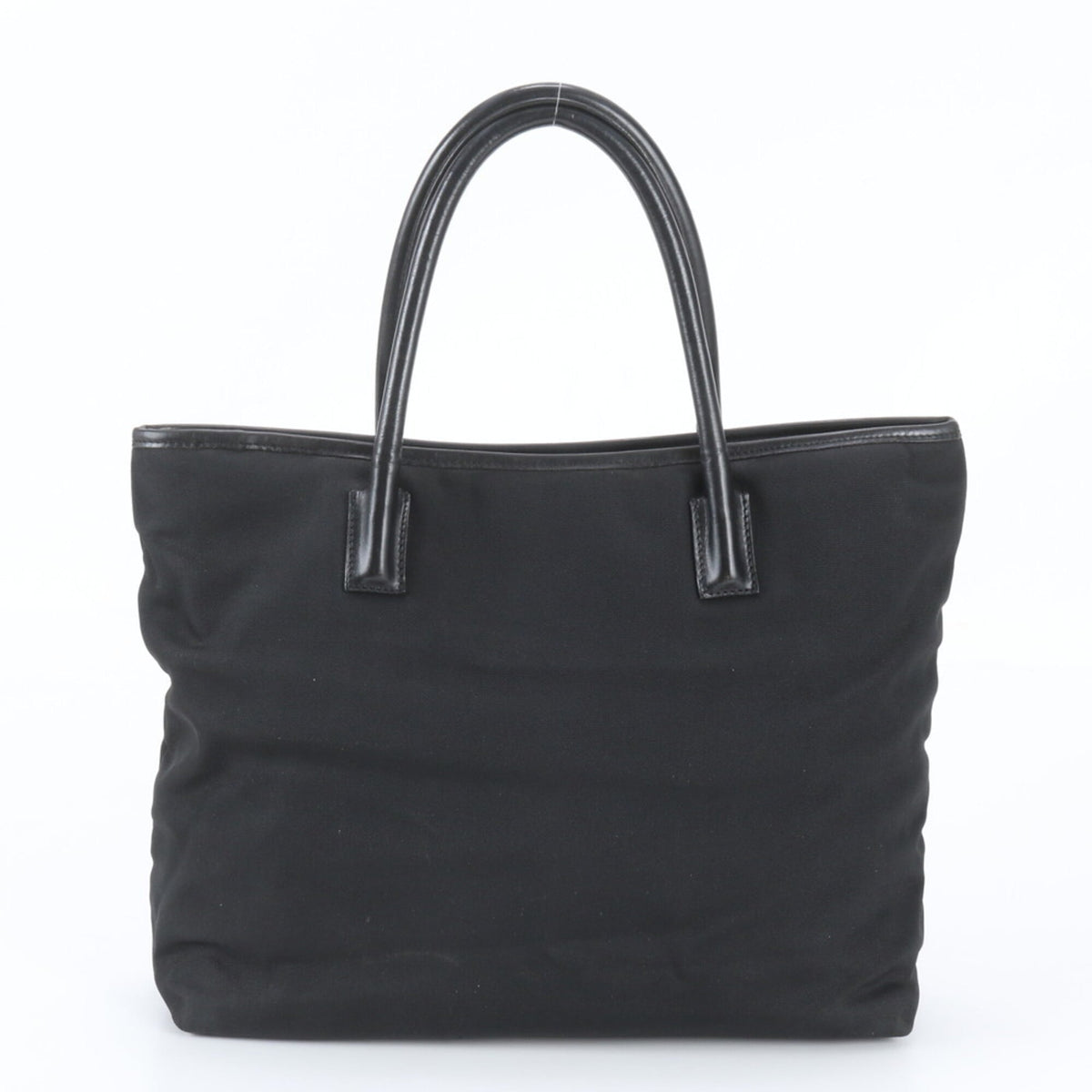 Gucci Black Leather Nylon Handbag Shoulder Bag Tote Bag (Pre-Owned)