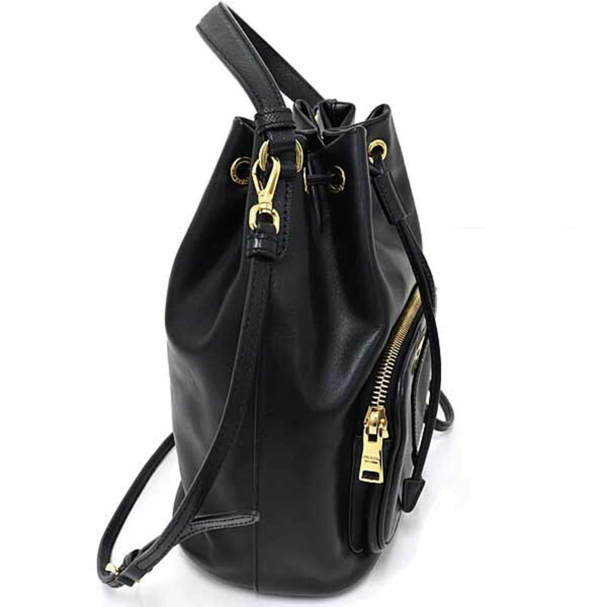 Prada Black Nero Leather Baguette Bag (Pre-Owned)