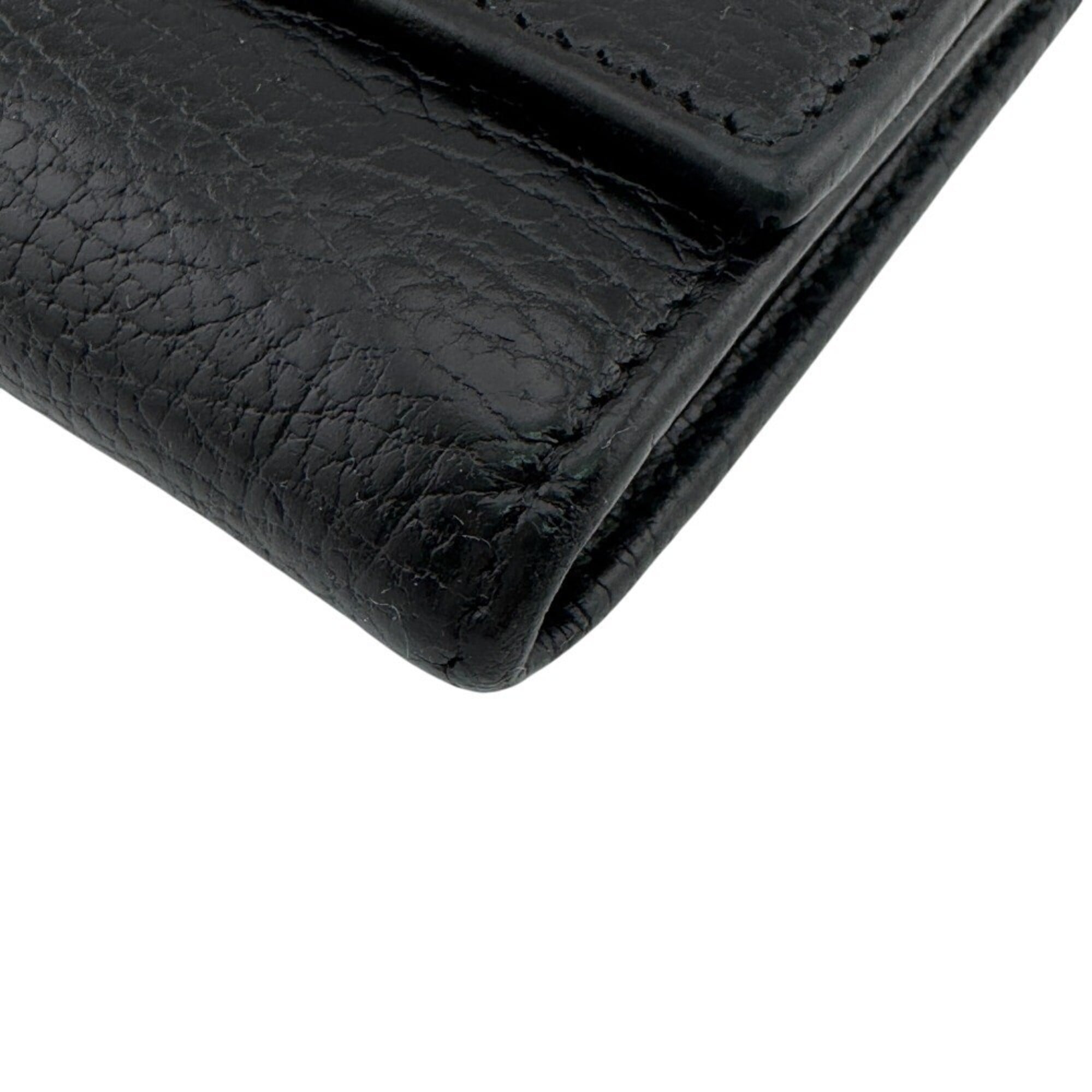 Gucci Black Leather Long Wallet (Bi-Fold) (Pre-Owned)