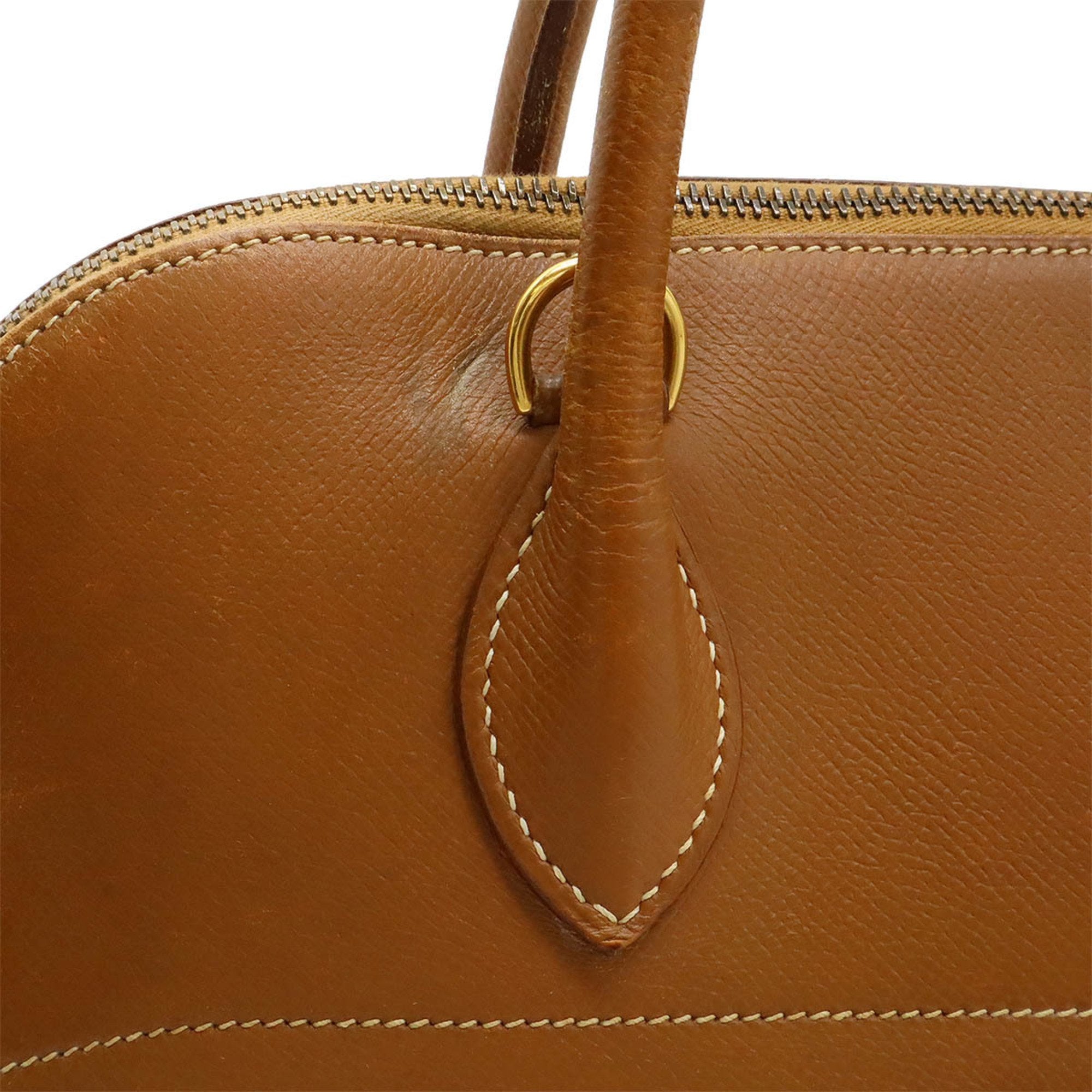 Hermes Brown Courchevel Leather Handbag Shoulder Bag (Pre-Owned)
