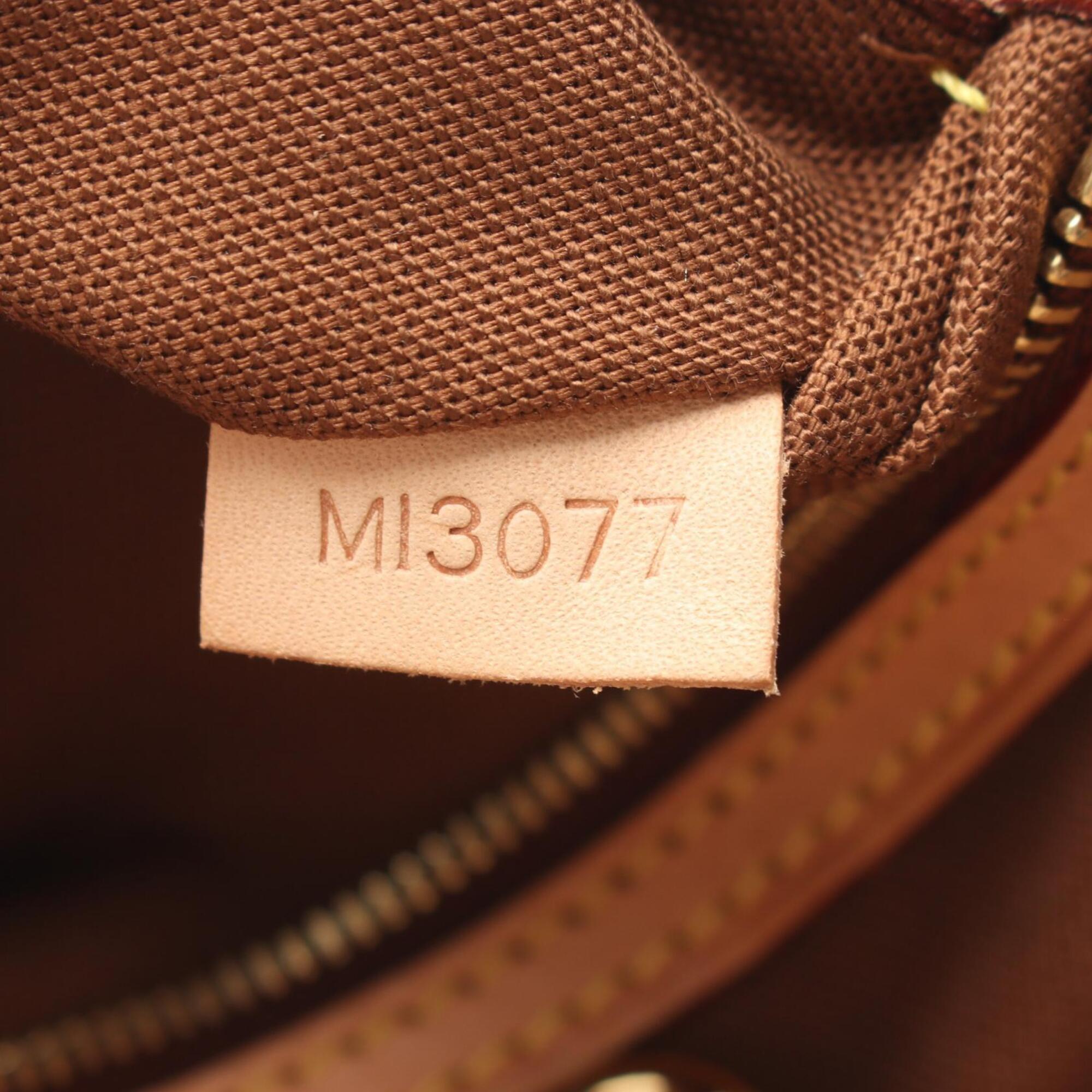 Louis Vuitton Brown Coated Canvas Leather Handbag Tote Bag (Pre-Owned)