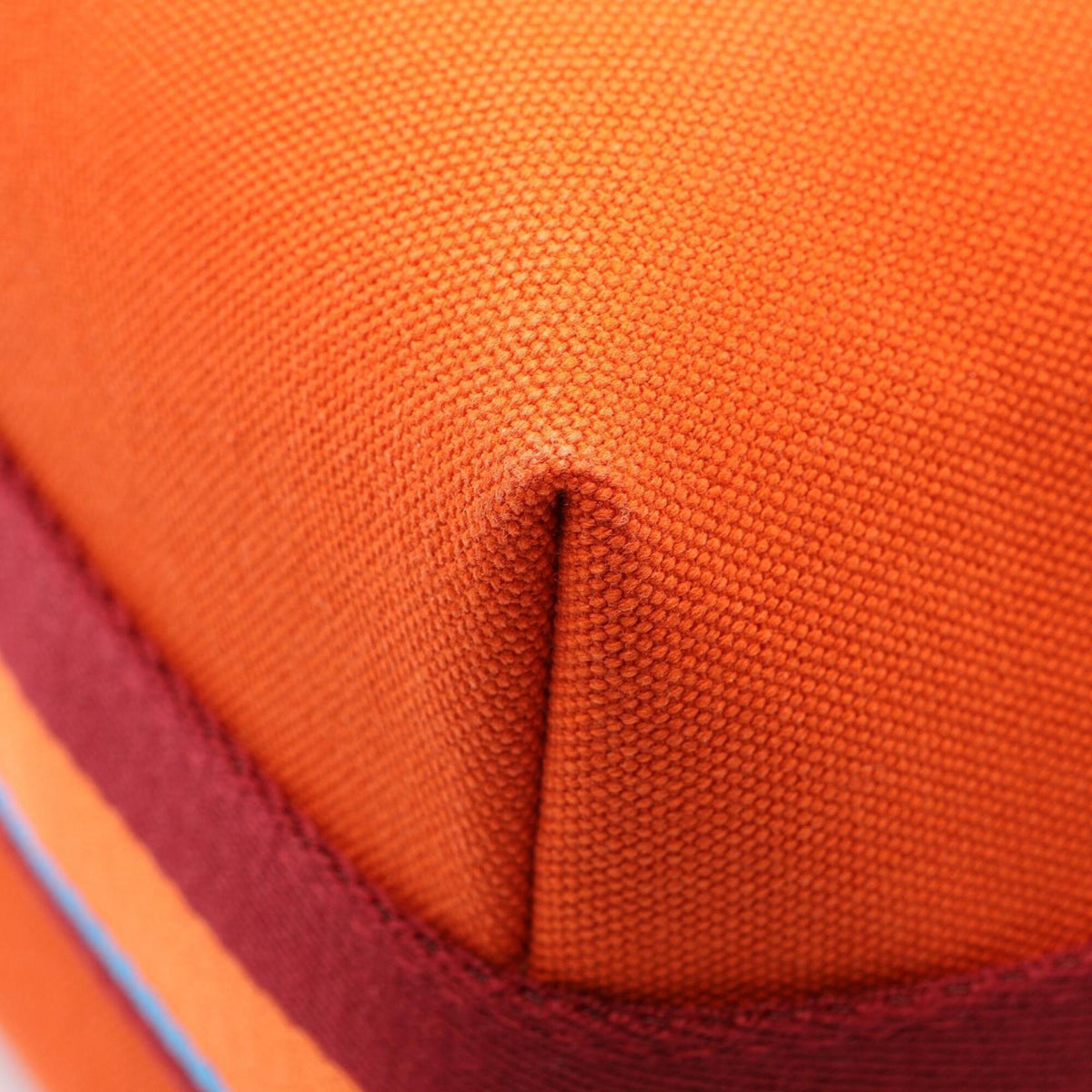 Hermes Bordeaux Orange Canvas Handbag (Pre-Owned)