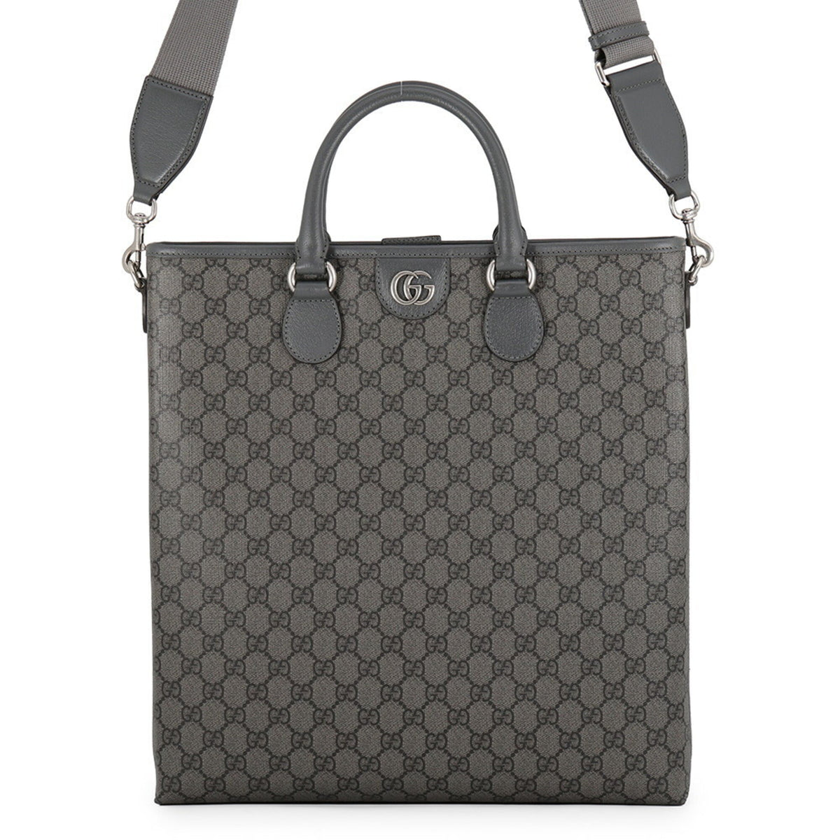 Gucci Gray Gg Supreme Handbag Shoulder Bag Tote Bag (Pre-Owned)