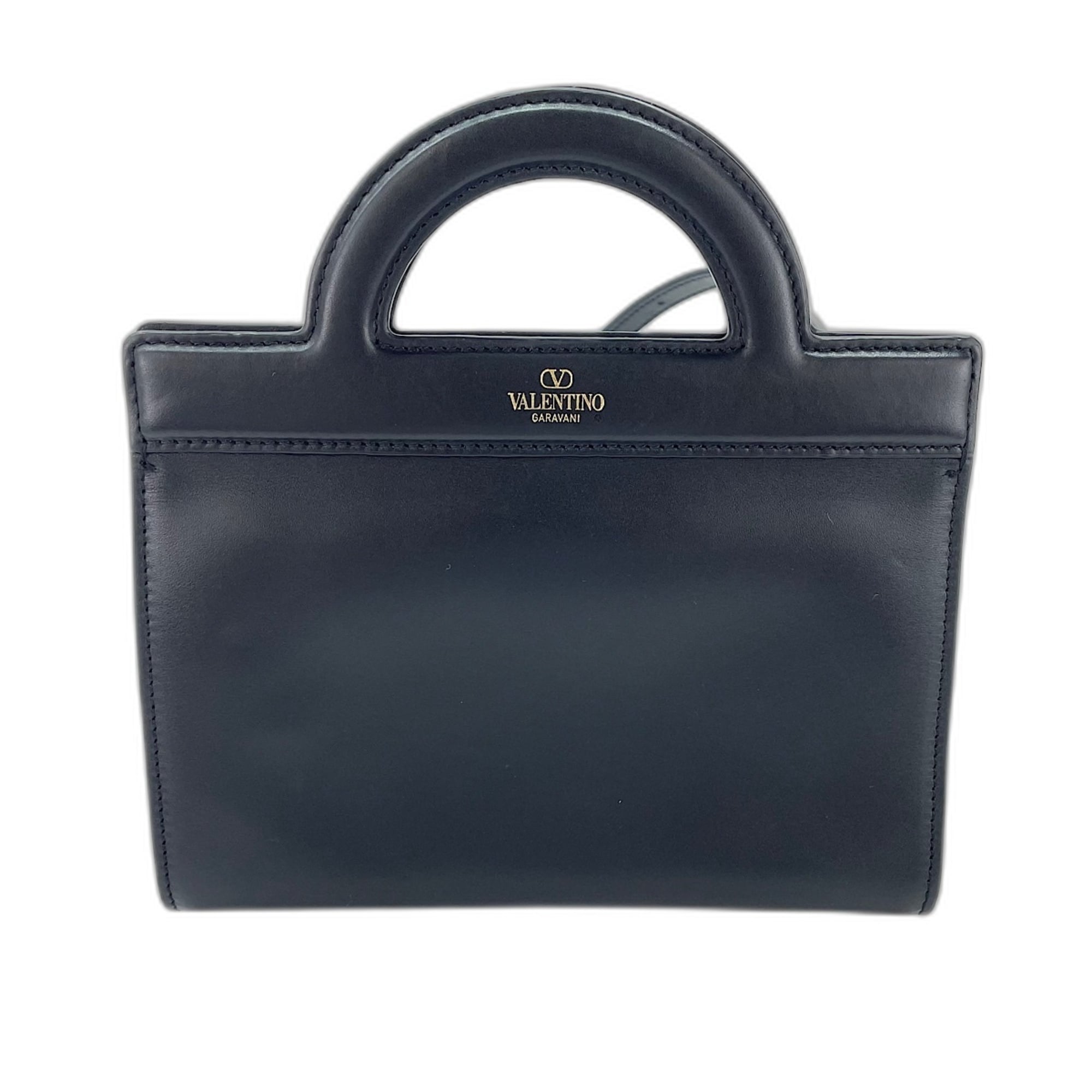 Valentino Black Handbag Shoulder Bag (Pre-Owned)
