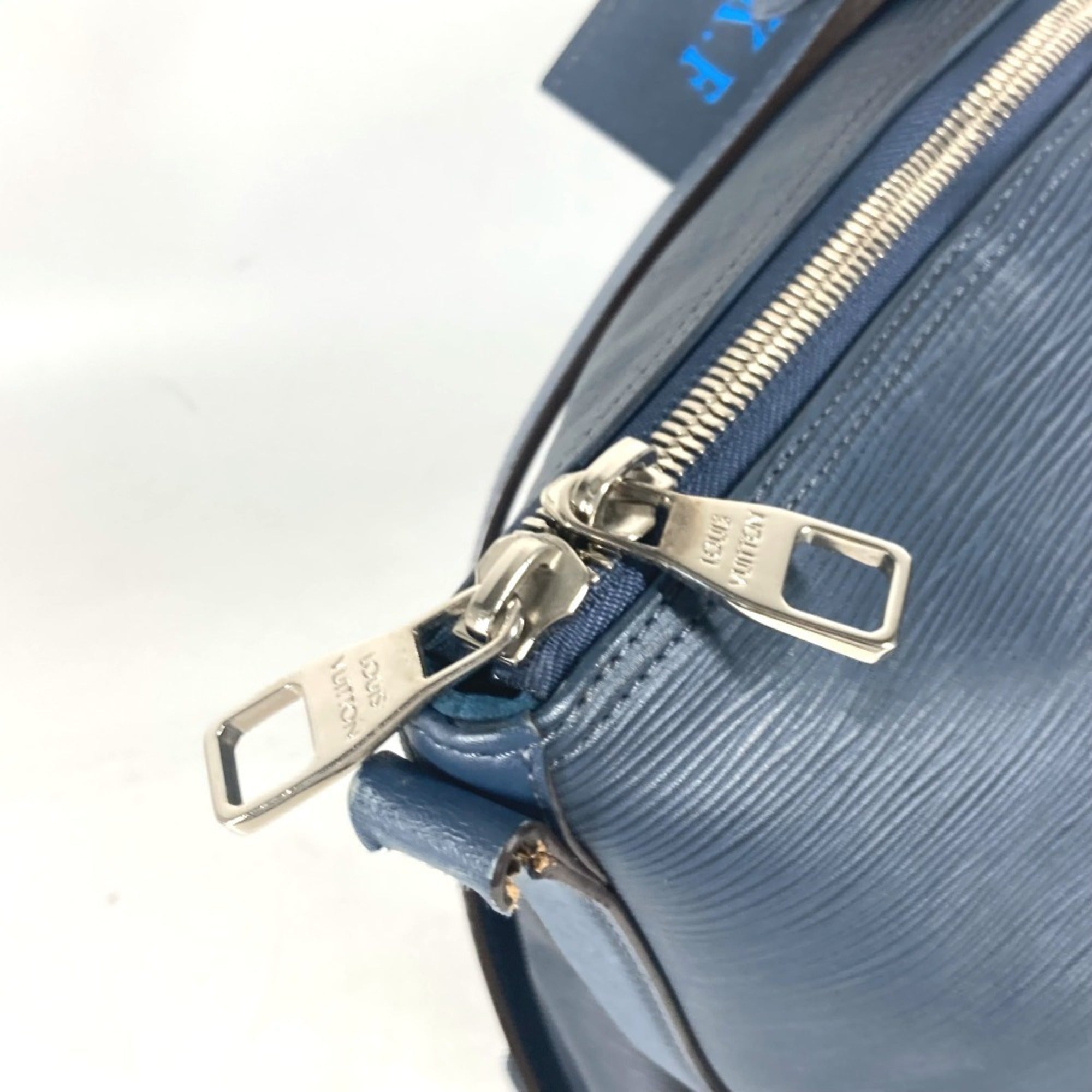 Louis Vuitton Navy Blue Epi Leather Boston Bag Handbag Shoulder Bag (Pre-Owned)