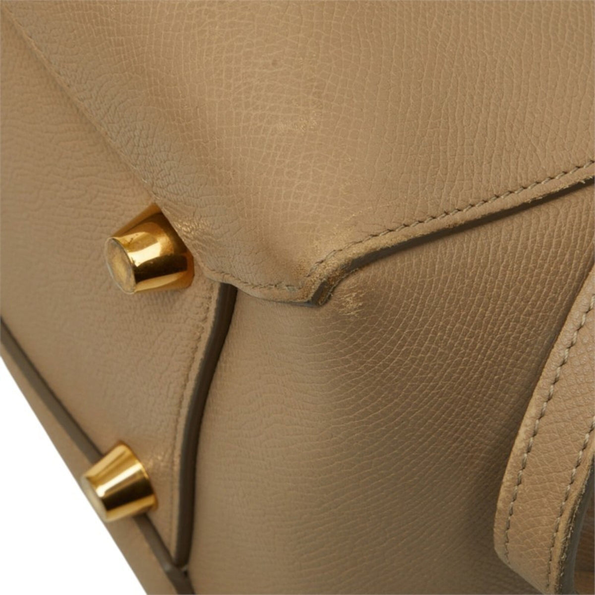 Celine Beige Leather Handbag Shoulder Bag (Pre-Owned)