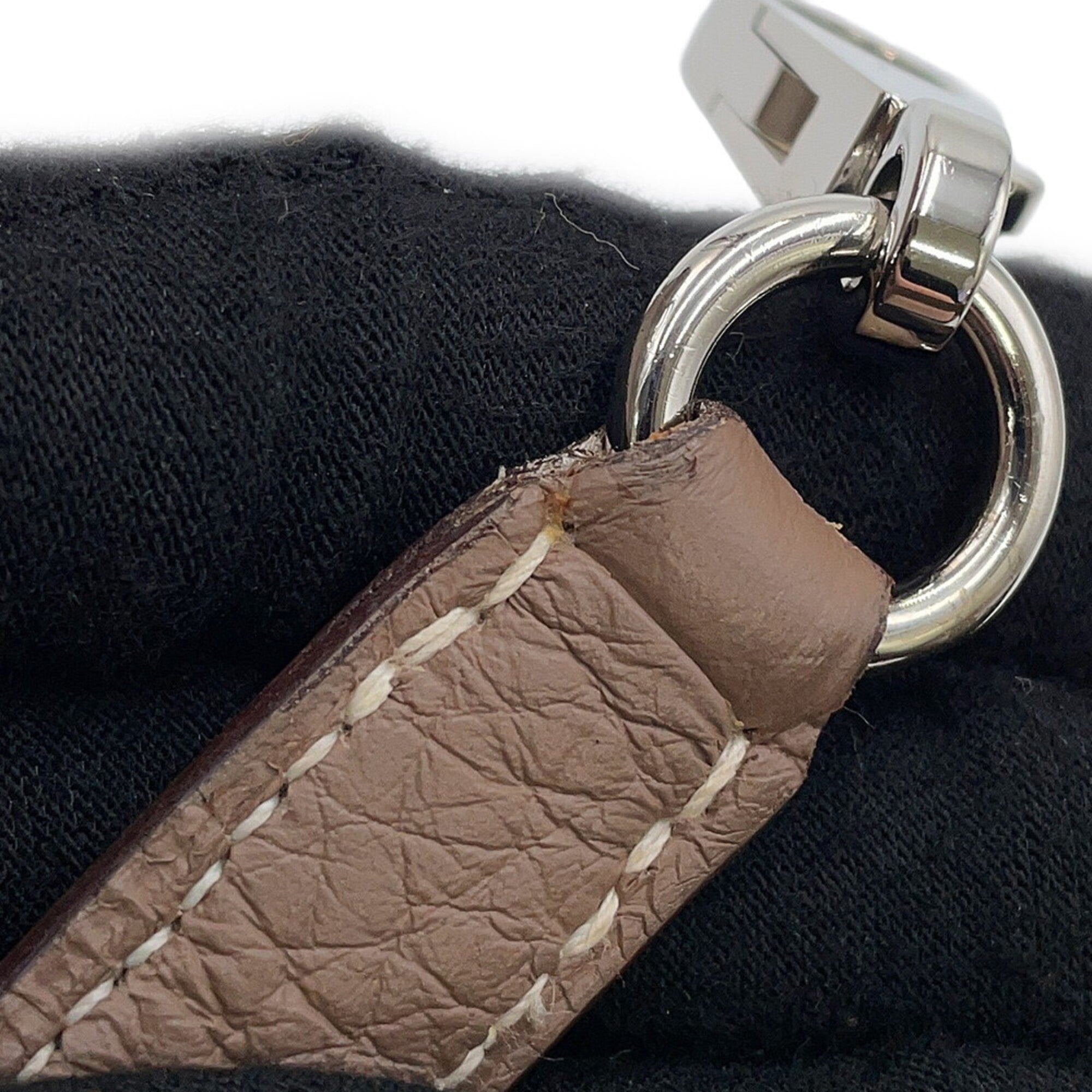 Hermes Etoupe Gray Taurillon Clemence Leather Handbag (Pre-Owned)
