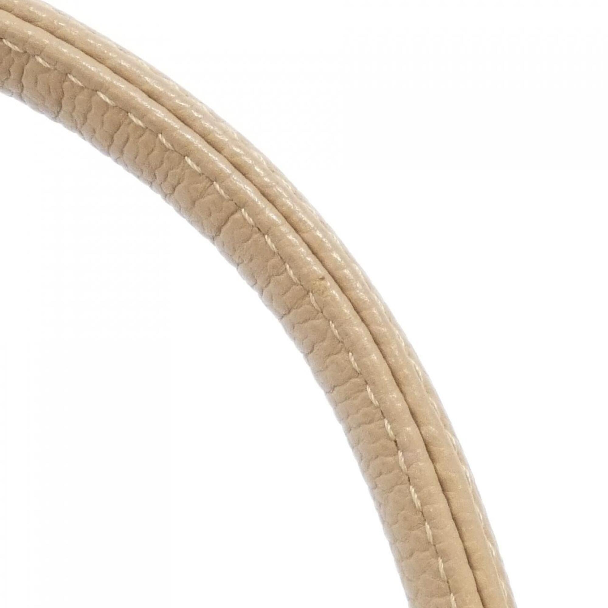 Chanel Beige Grained Calfskin Handbag (Pre-Owned)