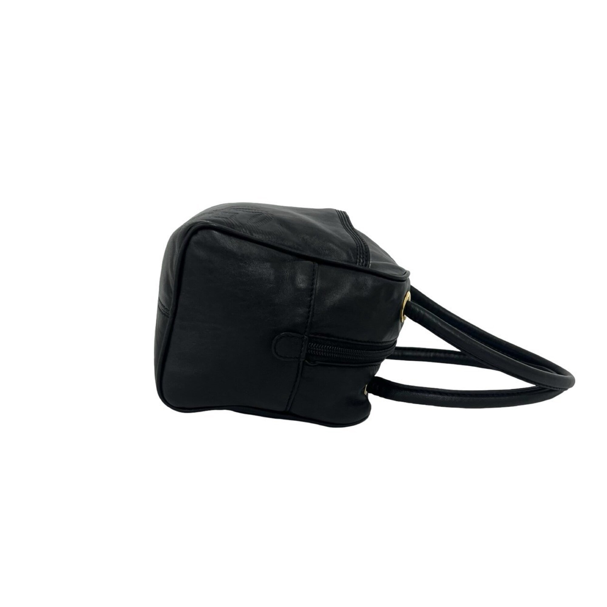 Loewe Black Leather Boston Bag Handbag Tote Bag (Pre-Owned)