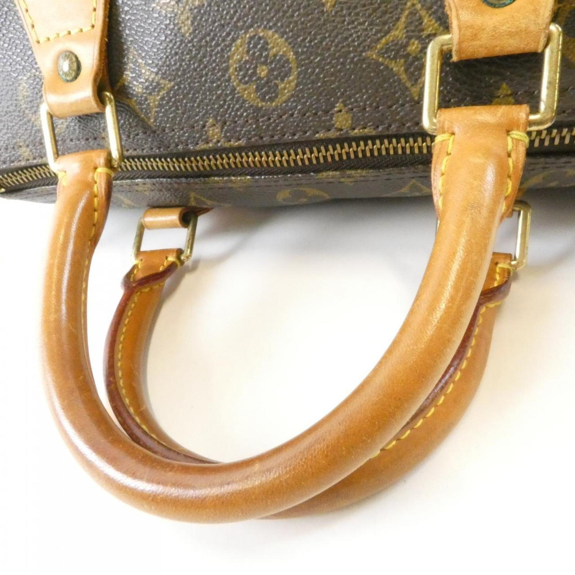 Louis Vuitton Marron Coated Canvas Boston Bag (Pre-Owned)