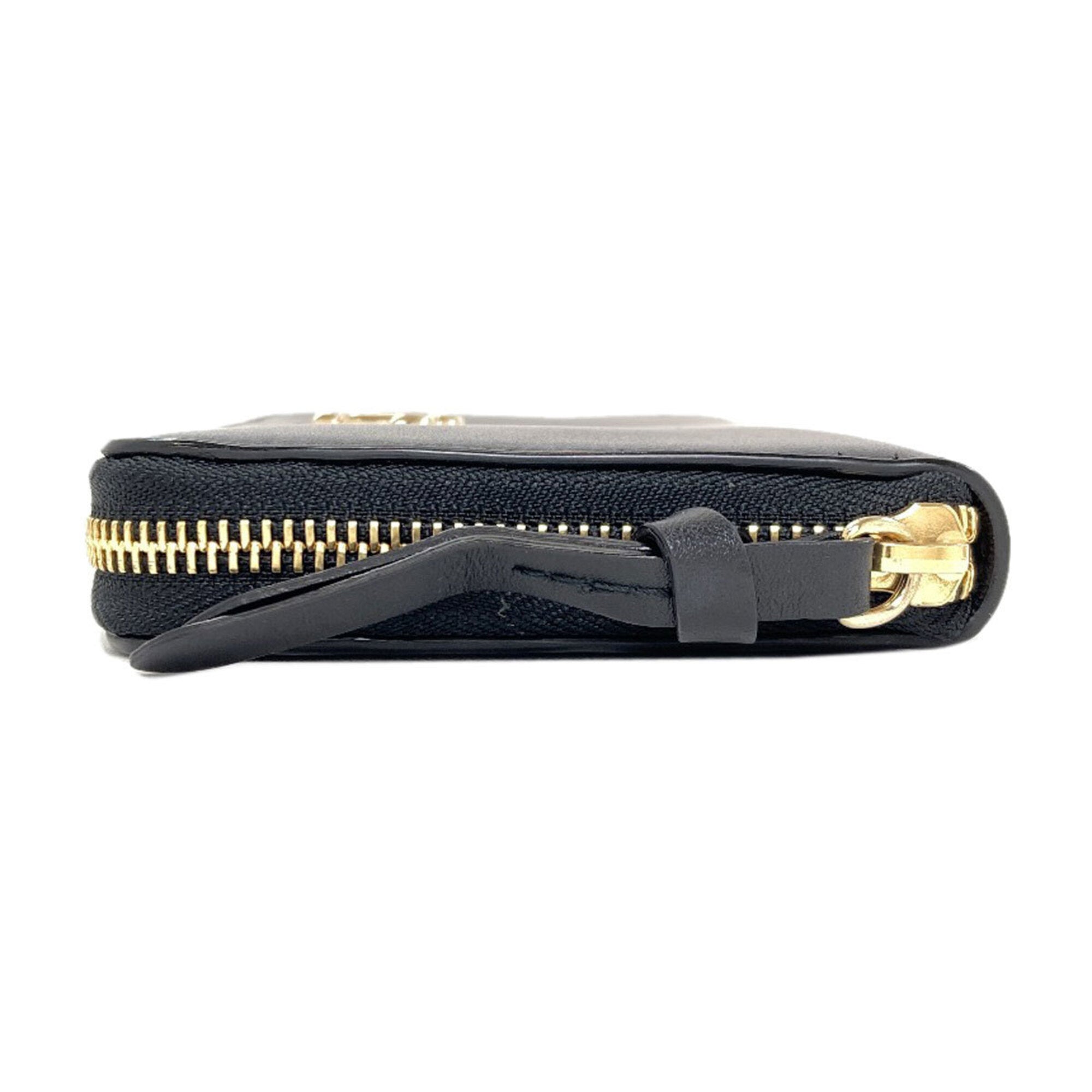 Jimmy Choo Black Leather Long Wallet (Bi-Fold) (Pre-Owned)