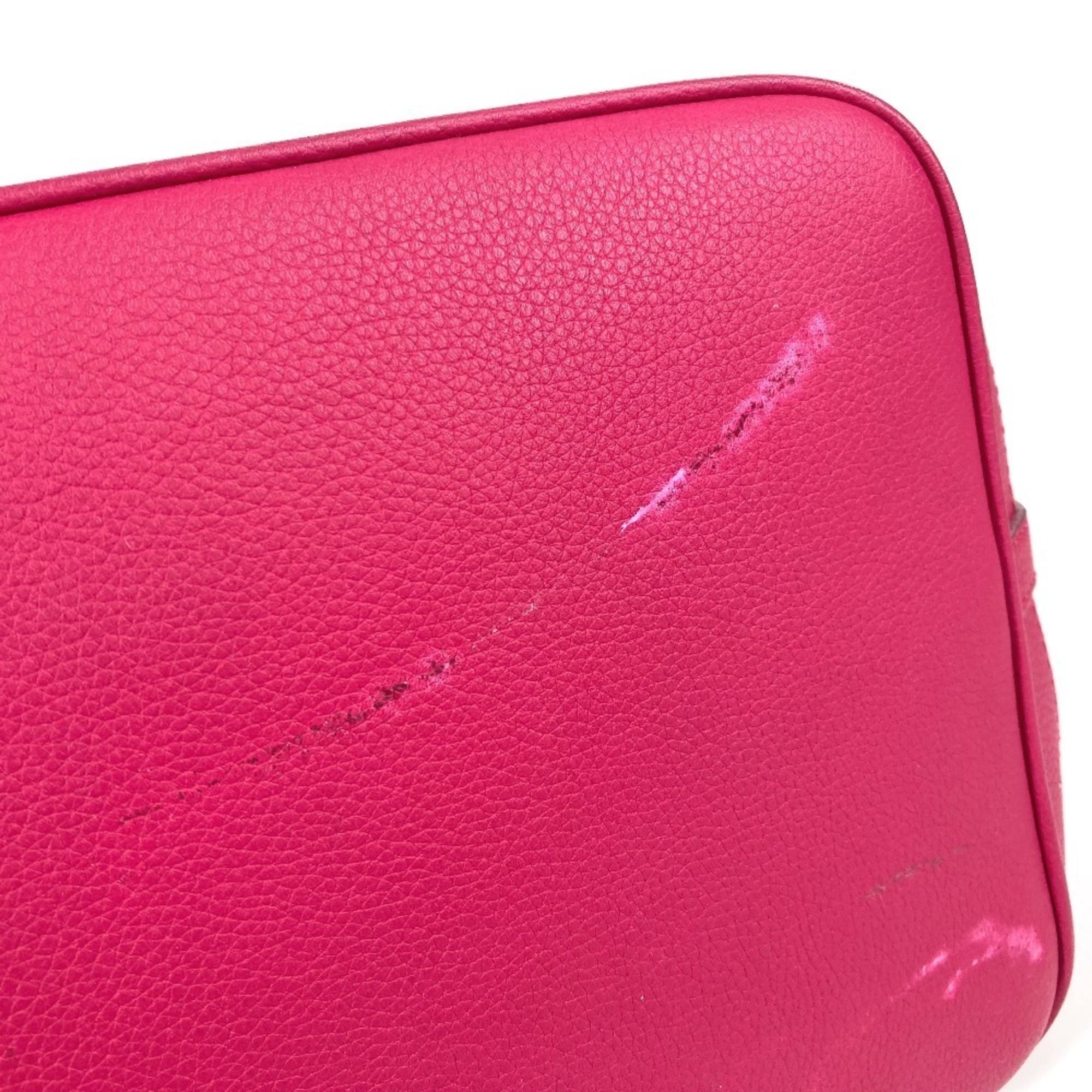 Louis Vuitton Pink Leather Nylon Shoulder Bag Tote Bag (Pre-Owned)