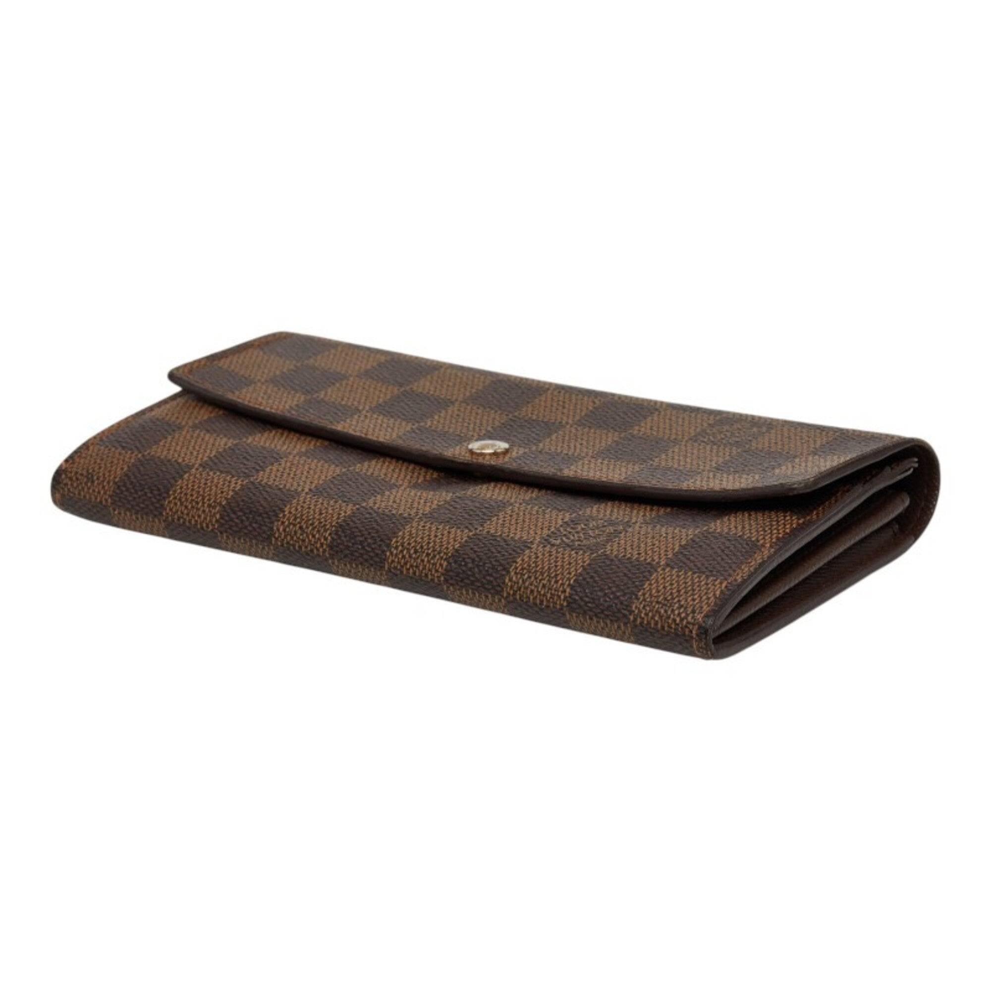 Louis Vuitton Brown Pvc Leather Long Wallet (Bi-Fold) (Pre-Owned)