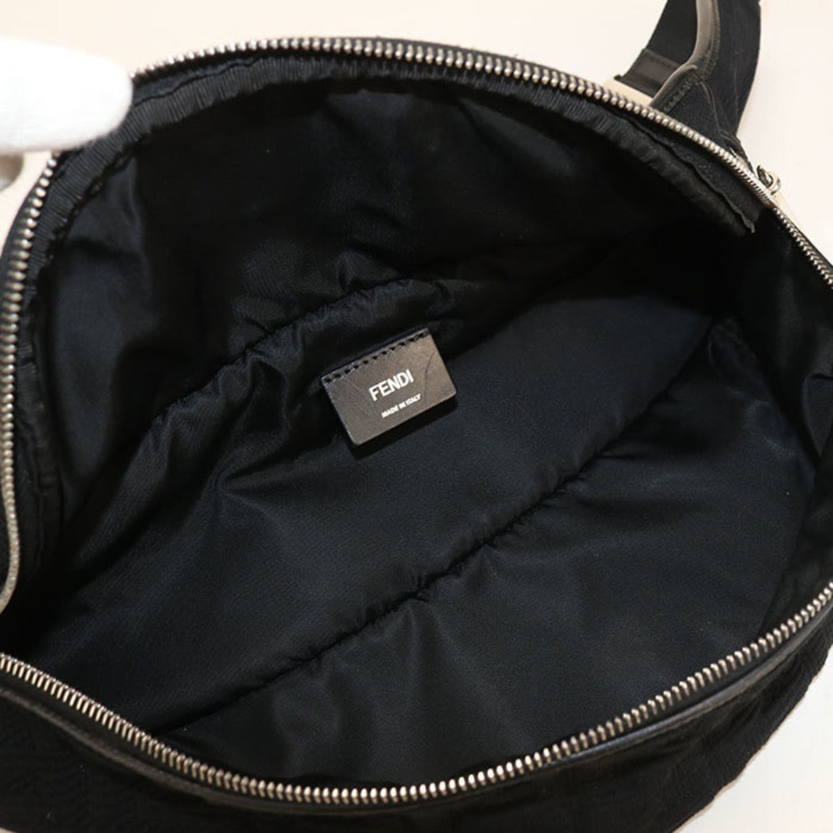 Fendi Black Jacquard Sling Bag (Pre-Owned)