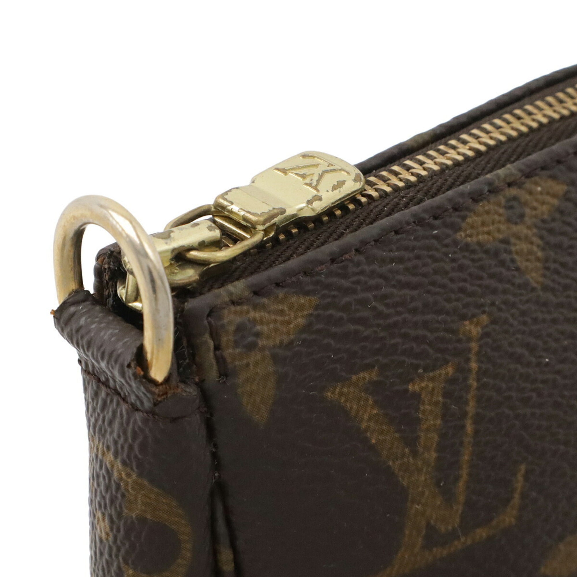 Louis Vuitton Brown Monogram Canvas Handbag Pochette Pouch (Pre-Owned)