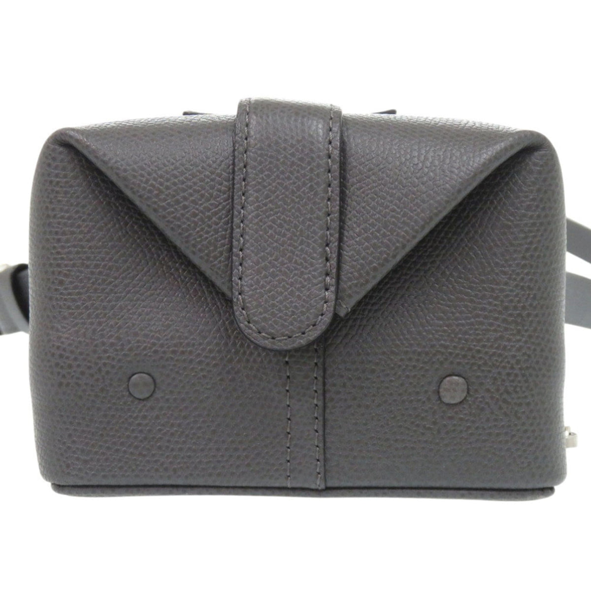 Valextra Gray Leather Shoulder Bag (Pre-Owned)