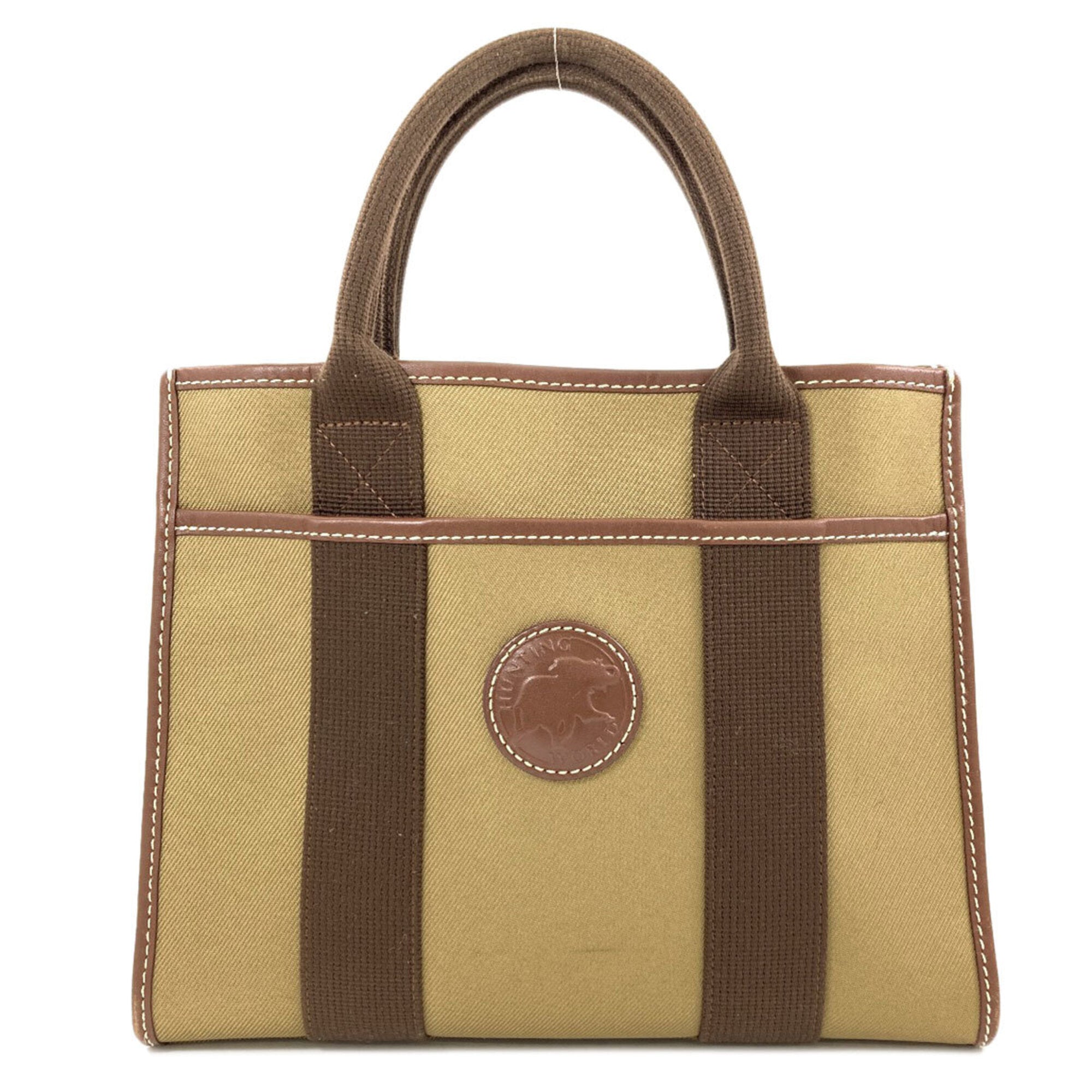 Hunting World Khaki Canvas Handbag (Pre-Owned)