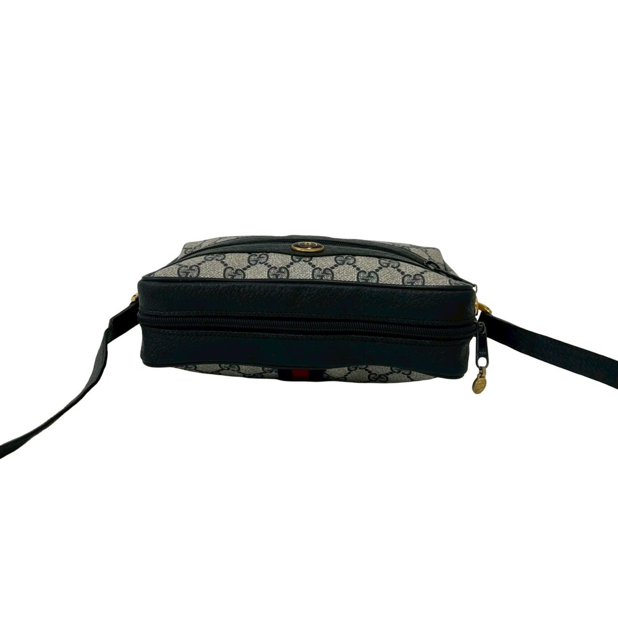 Gucci Navy Red Color Leather Pvc Pochette Shoulder Bag (Pre-Owned)