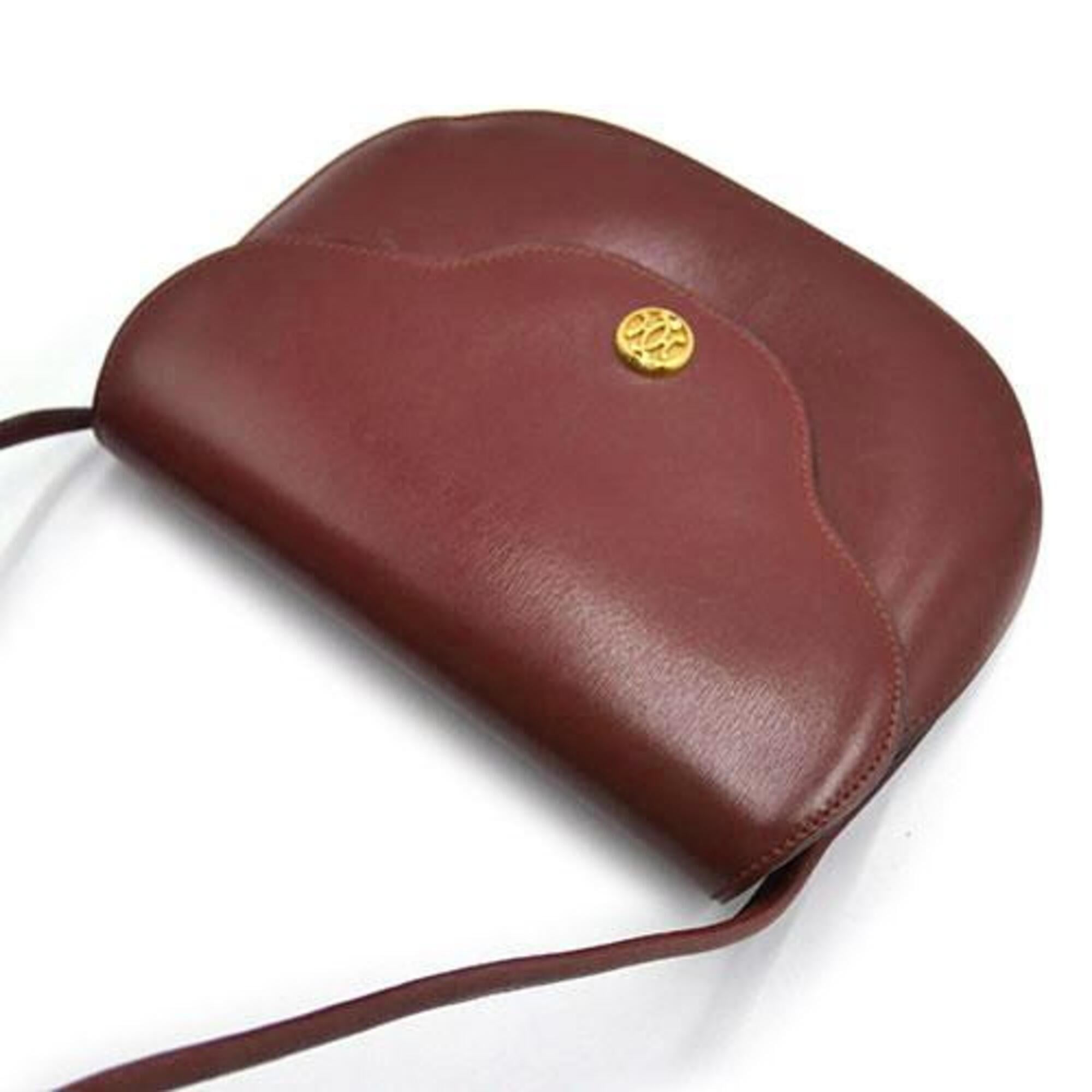 Hermes Rouge H Box Calf Leather Shoulder Bag (Pre-Owned)