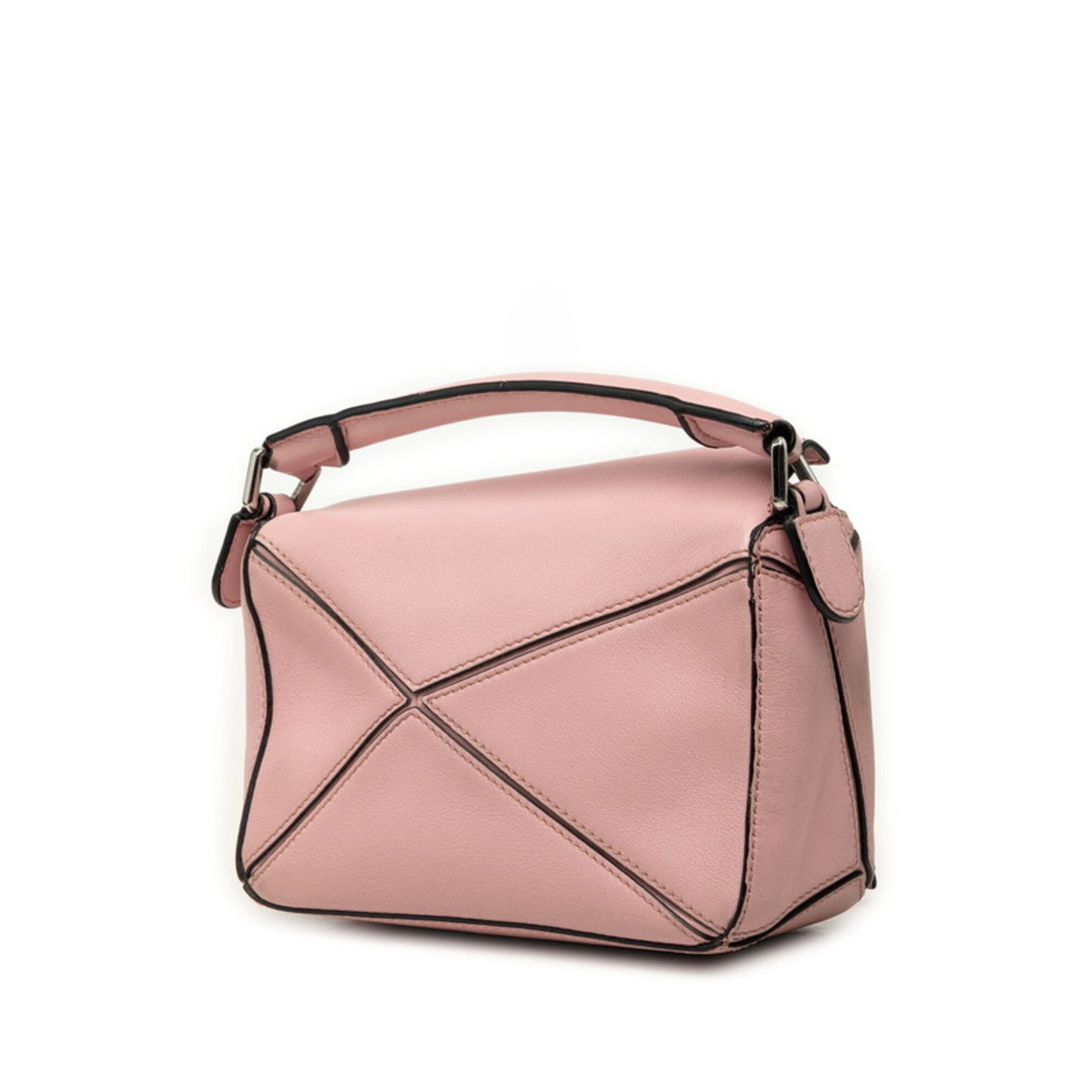 Loewe Pink Leather Handbag Shoulder Bag (Pre-Owned)