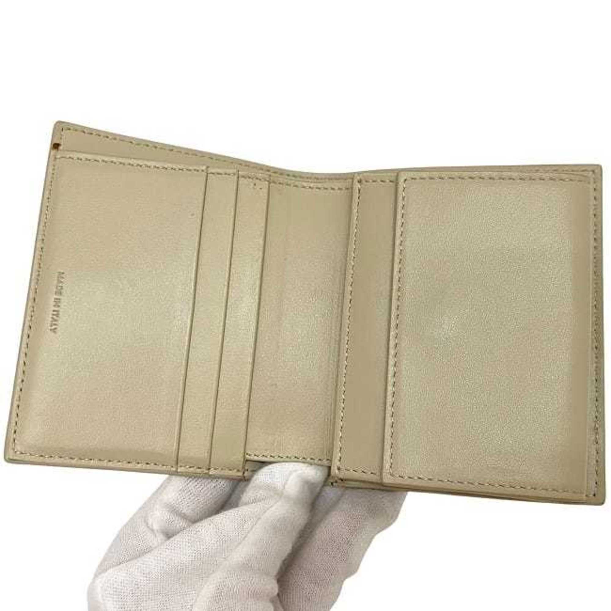 Celine Beige Cream Leather Wallet (Bi-Fold) (Pre-Owned)