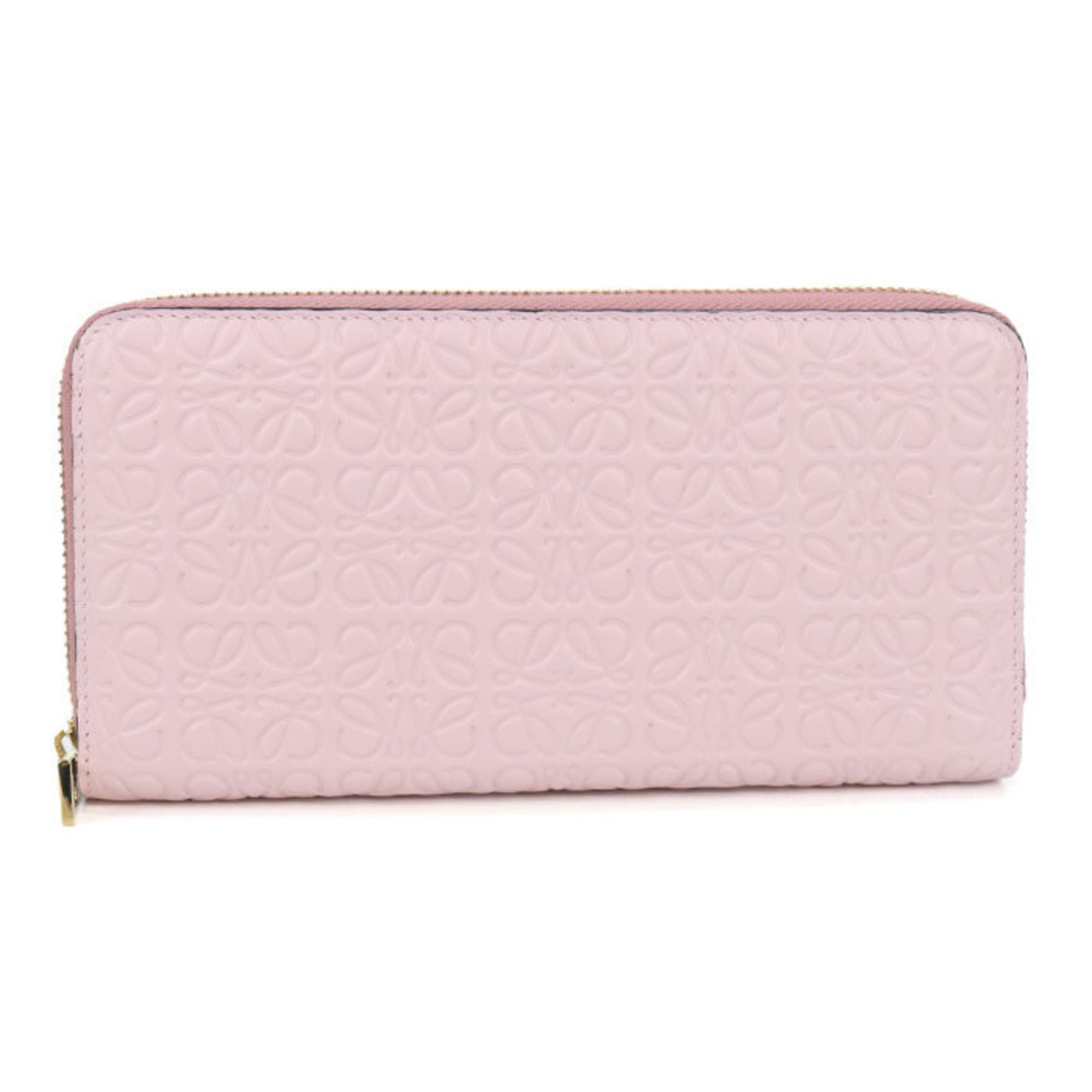 Loewe Repeat Pink Leather Long Wallet (Bi-Fold) (Pre-Owned)