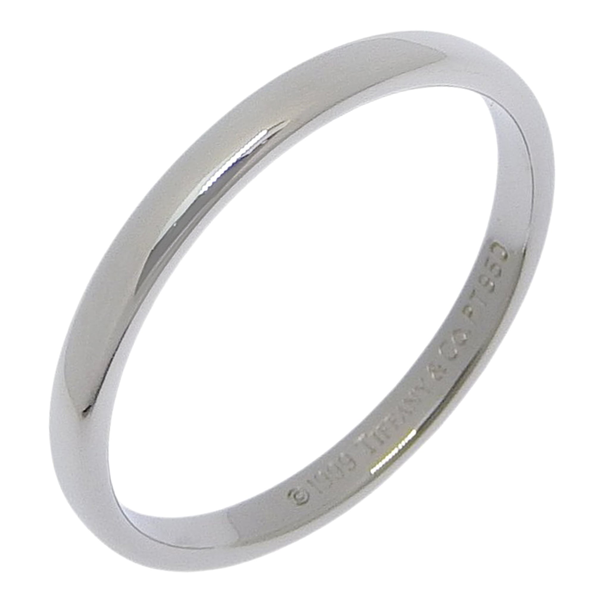 Tiffany Platinum Platinum 950 Band Ring (Pre-Owned)
