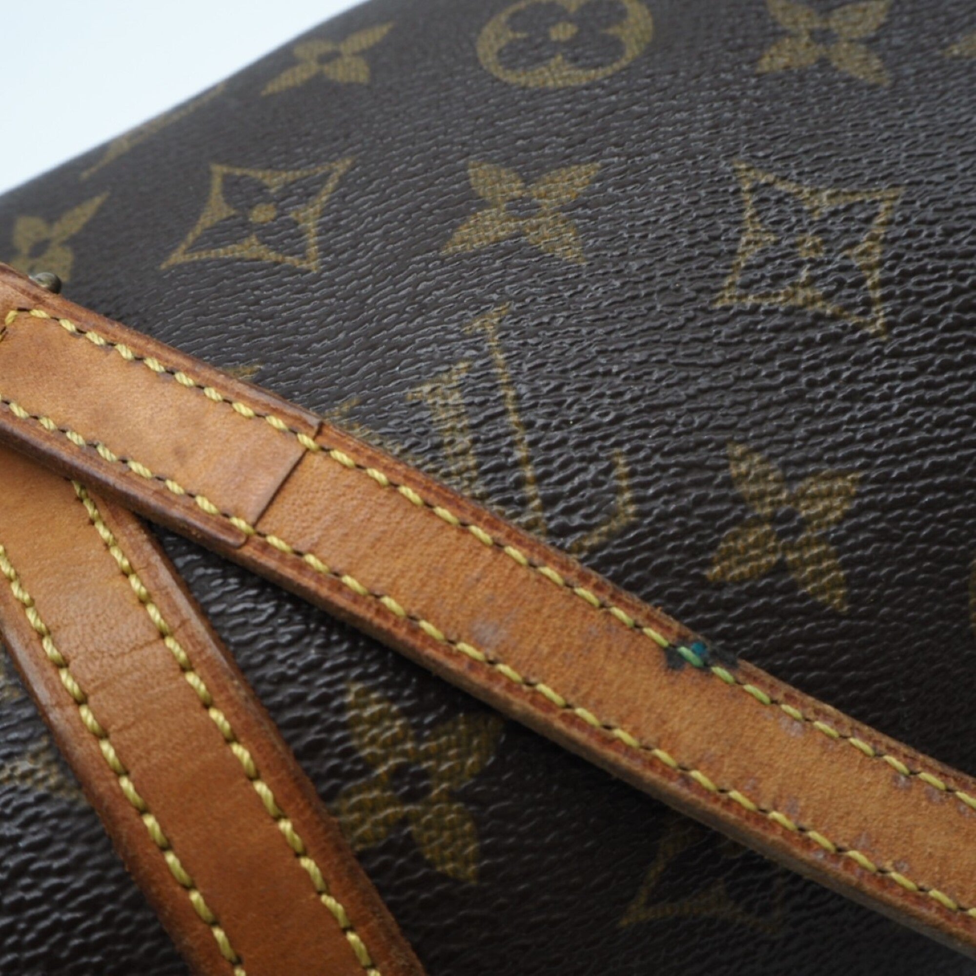 Louis Vuitton Monogram Brown Coated Canvas Leather Handbag (Pre-Owned)