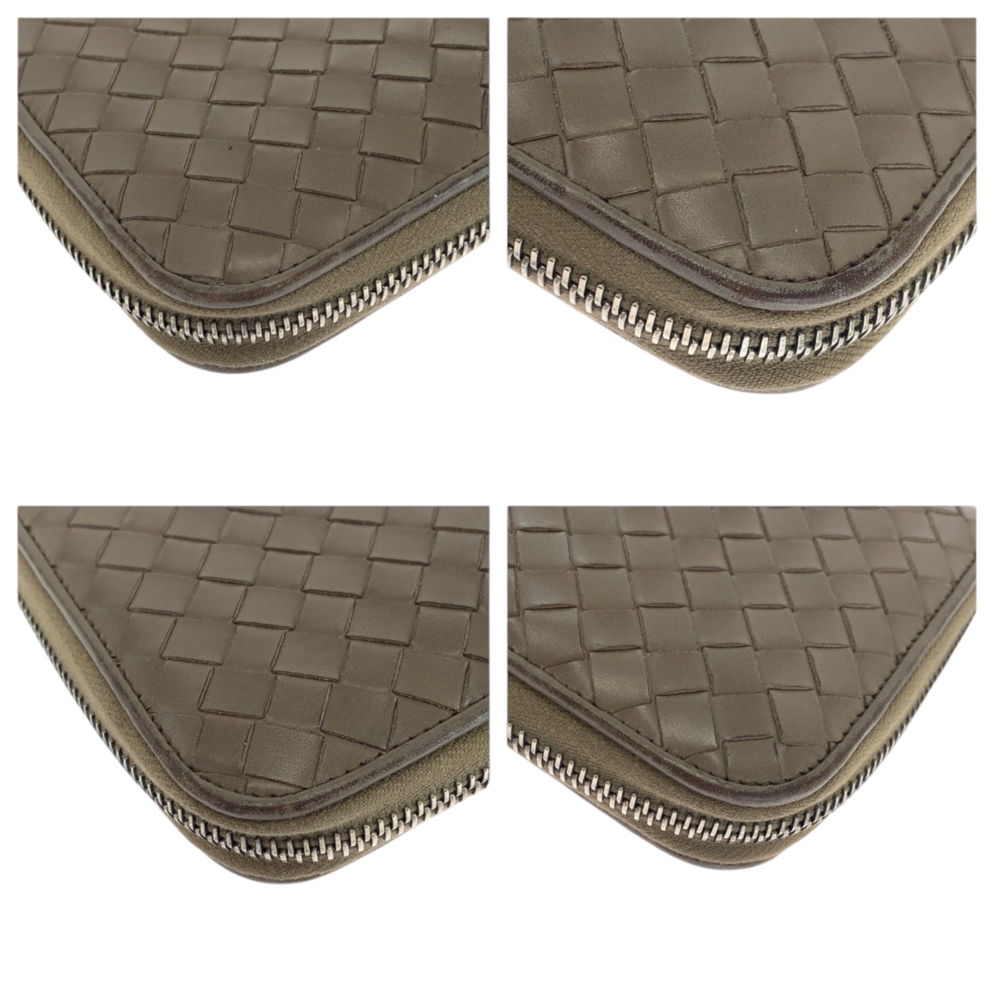 Bottega Veneta Intrecciato Brown Leather Long Wallet (Bi-Fold) (Pre-Owned)
