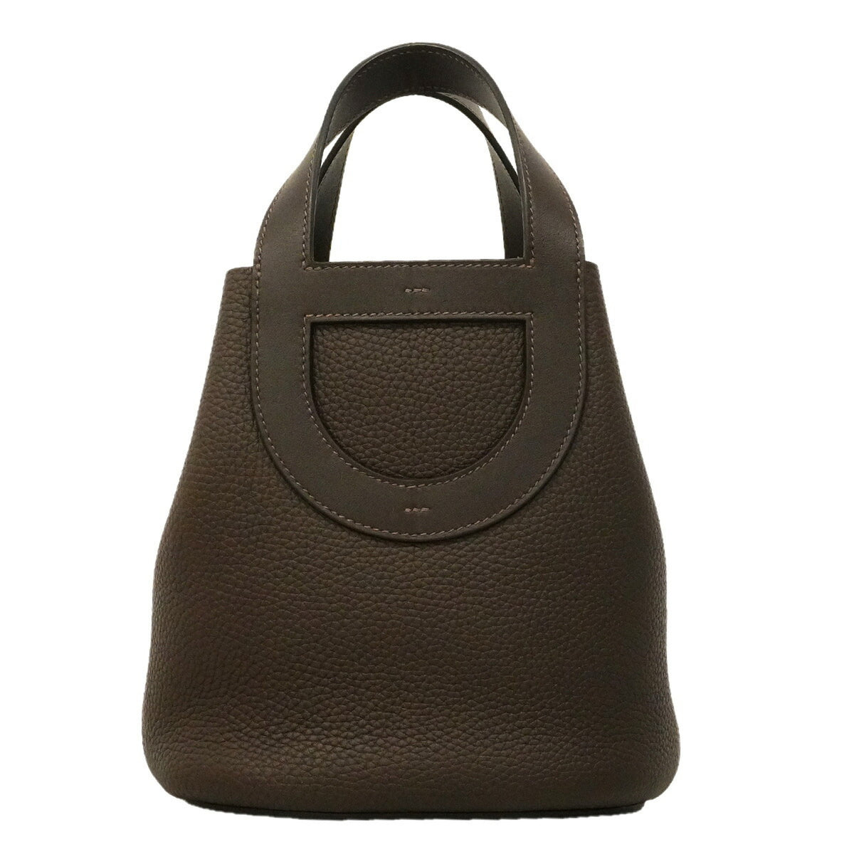 Hermes Brown Taurillon Clemence Leather Handbag (Pre-Owned)