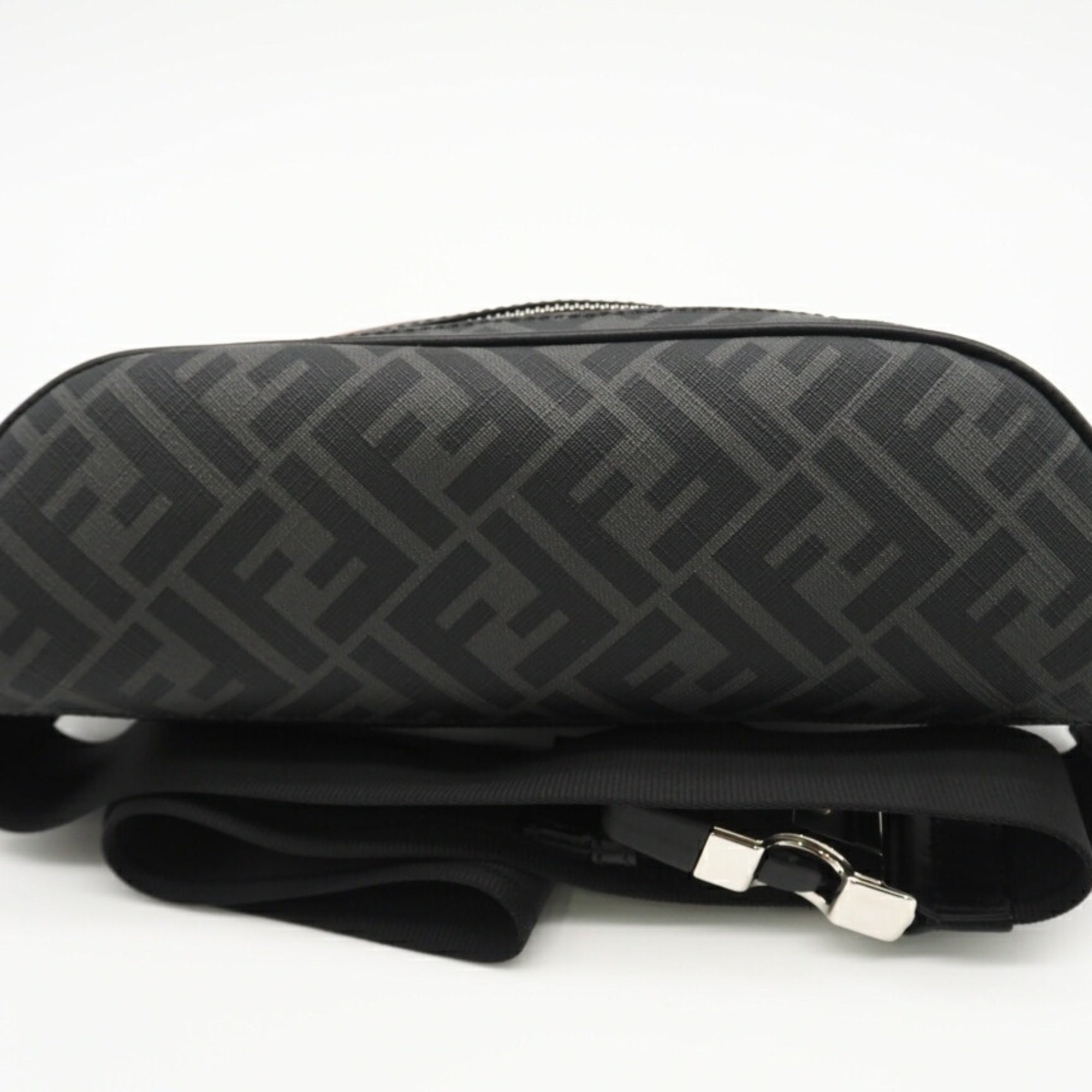 Fendi Gray Coated Canvas Fanny Pack (Pre-Owned)