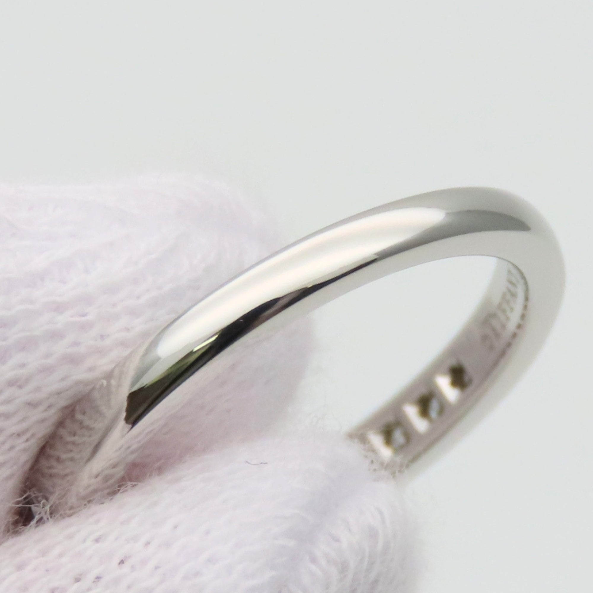 Tiffany Platinum Platinum 950 Band Ring (Pre-Owned)