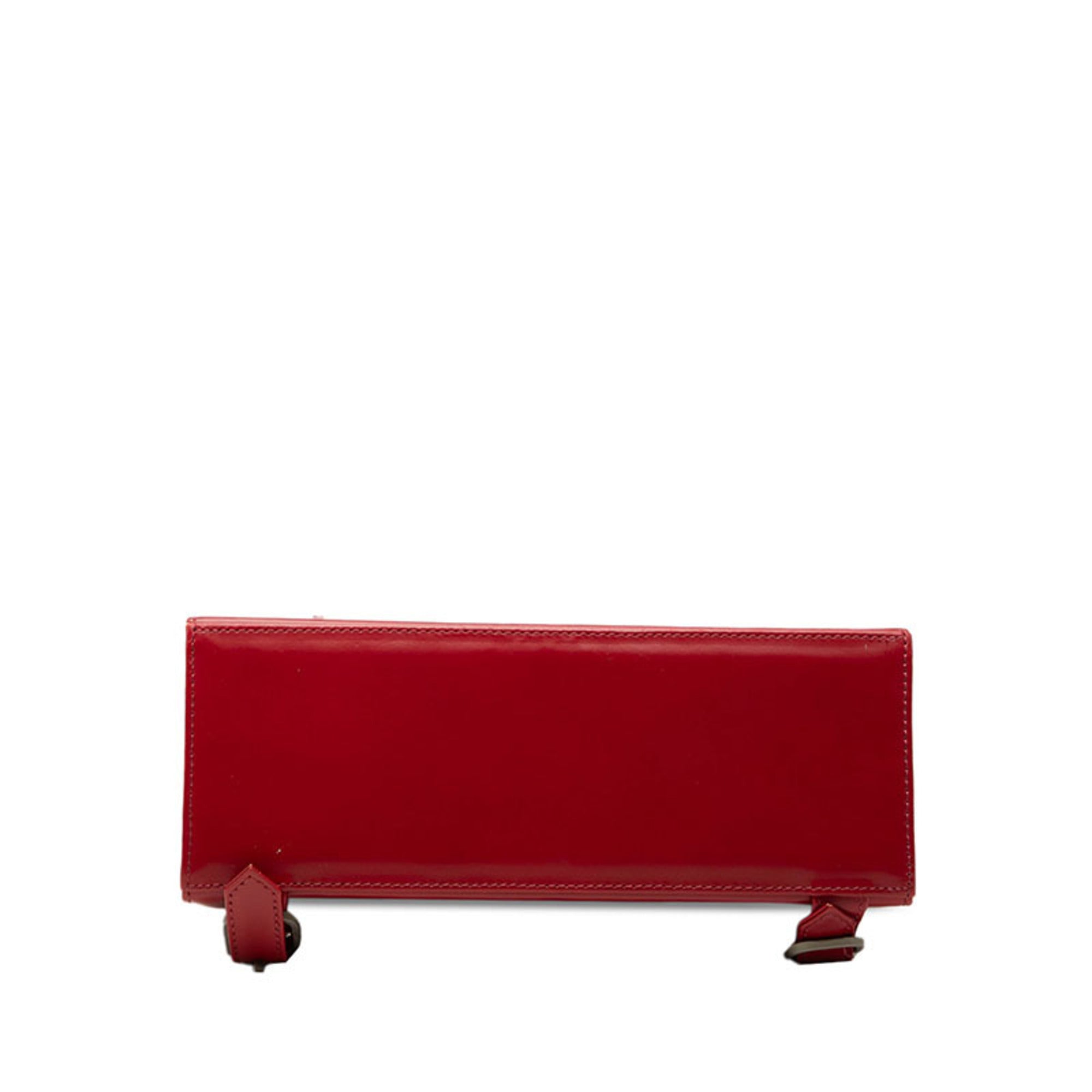 Saint Laurent Red Color Leather Backpack (Pre-Owned)