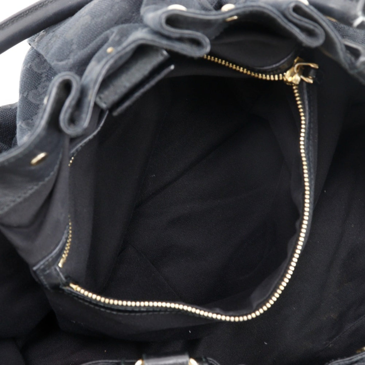 Gucci Gg Canvas Black Gg Canvas Tote Bag (Pre-Owned)