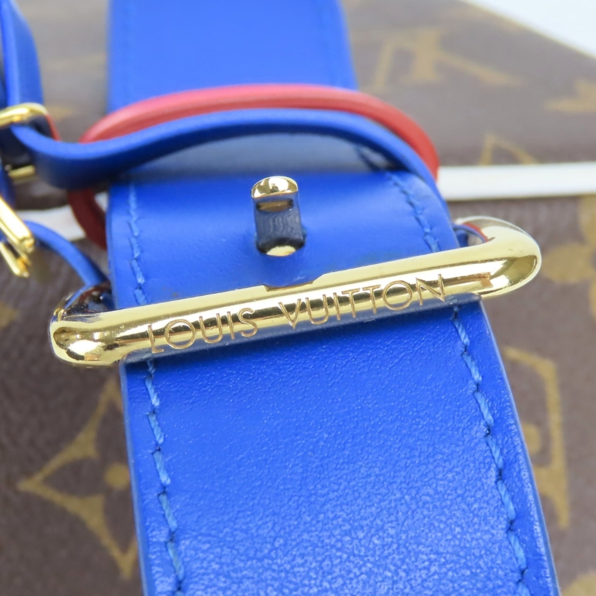 Louis Vuitton Monogram Blue Brown Monogram Handbag (Pre-Owned)