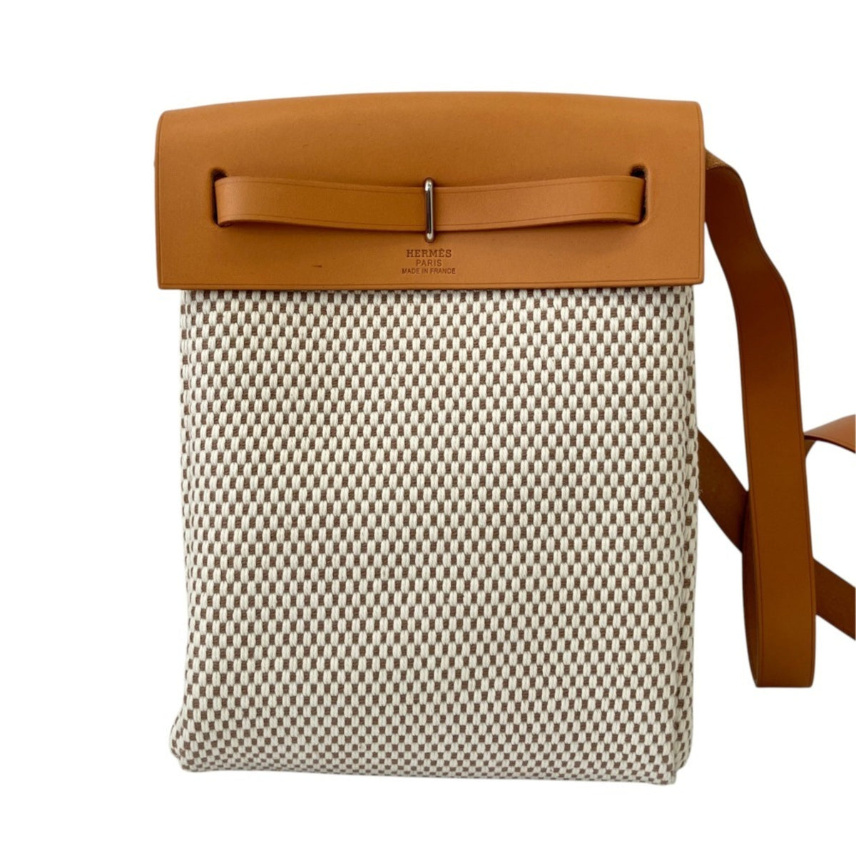 Hermes Beige Canvas Toile H Shoulder Bag (Pre-Owned)