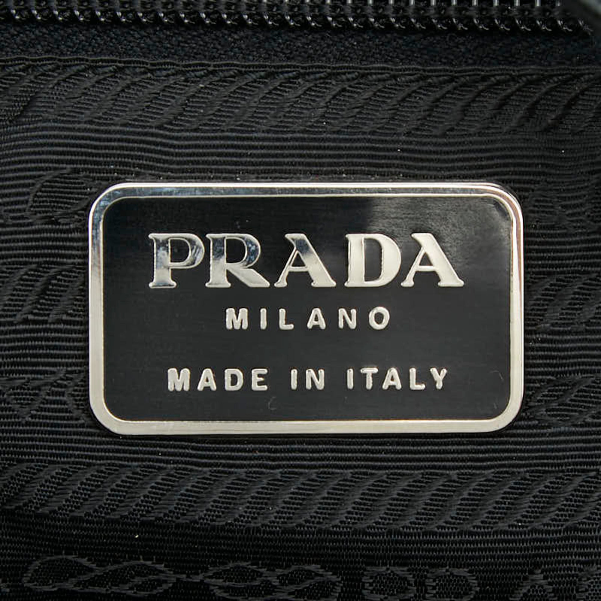 Prada Black Leather Plastic Handbag Tote Bag (Pre-Owned)