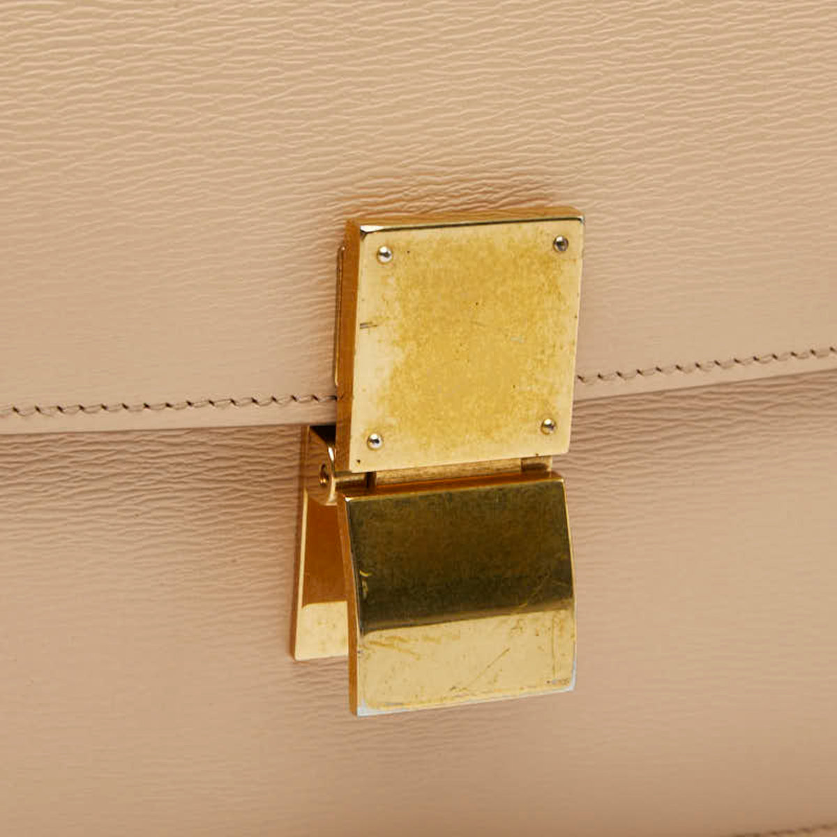 Celine Beige Leather Shoulder Bag (Pre-Owned)