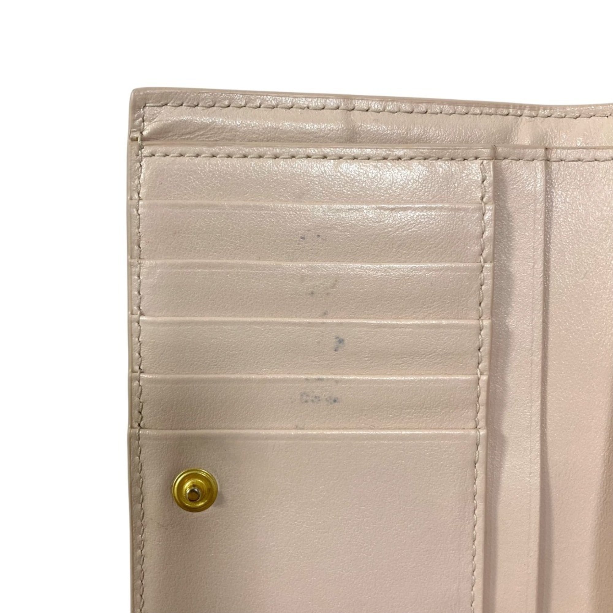 Bottega Veneta Pink Beige Leather Wallet (Bi-Fold) (Pre-Owned)