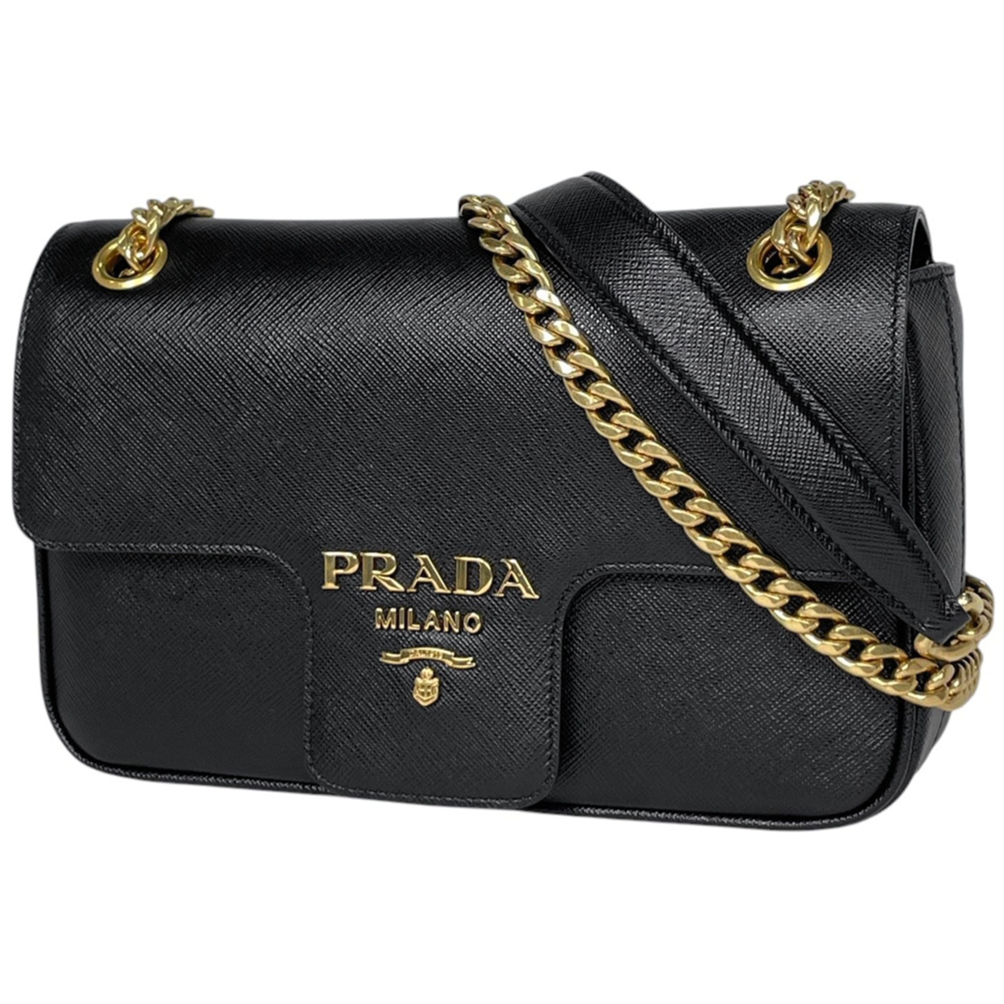 Prada Black Leather Shoulder Bag (Pre-Owned)