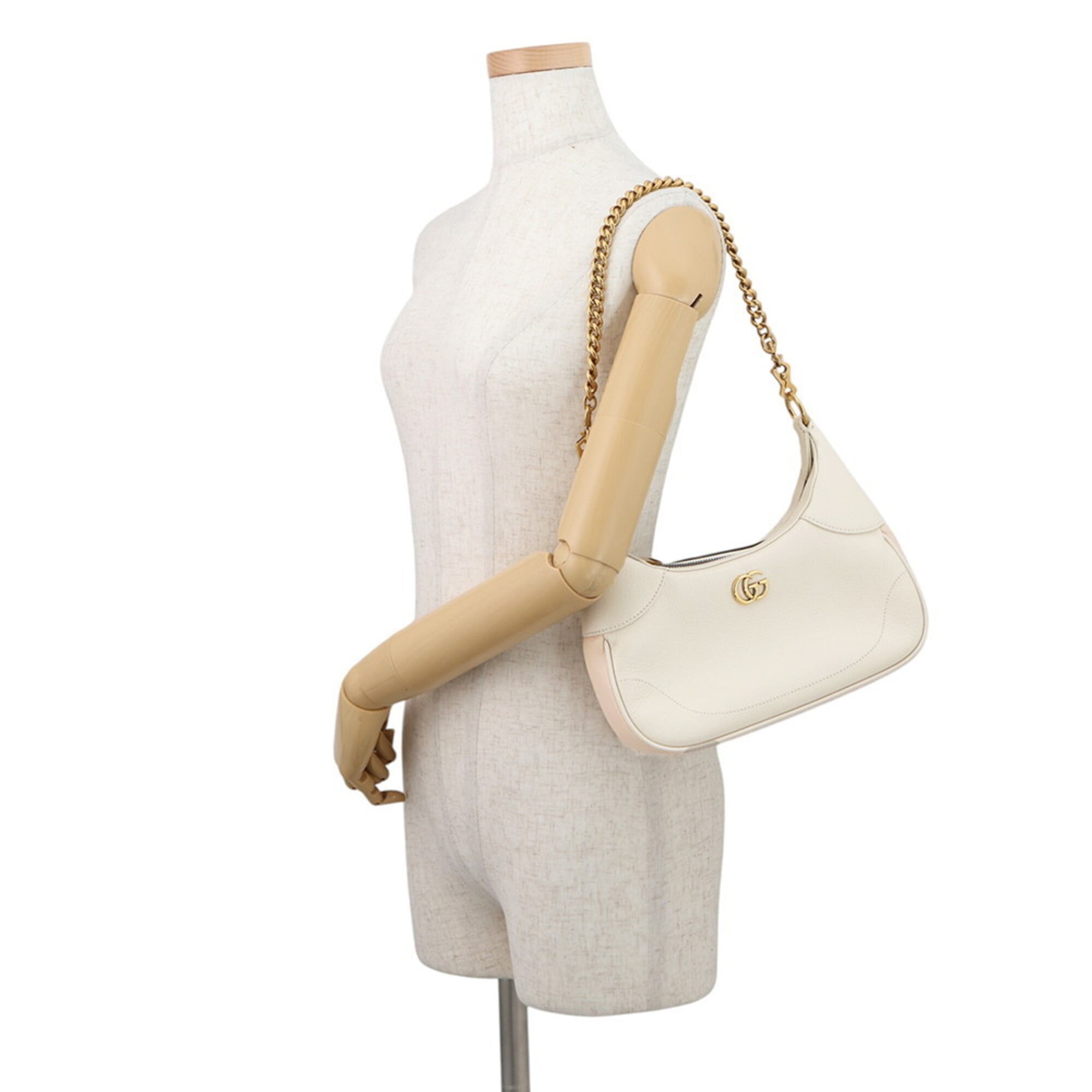 Gucci White Leather Handbag Shoulder Bag (Pre-Owned)