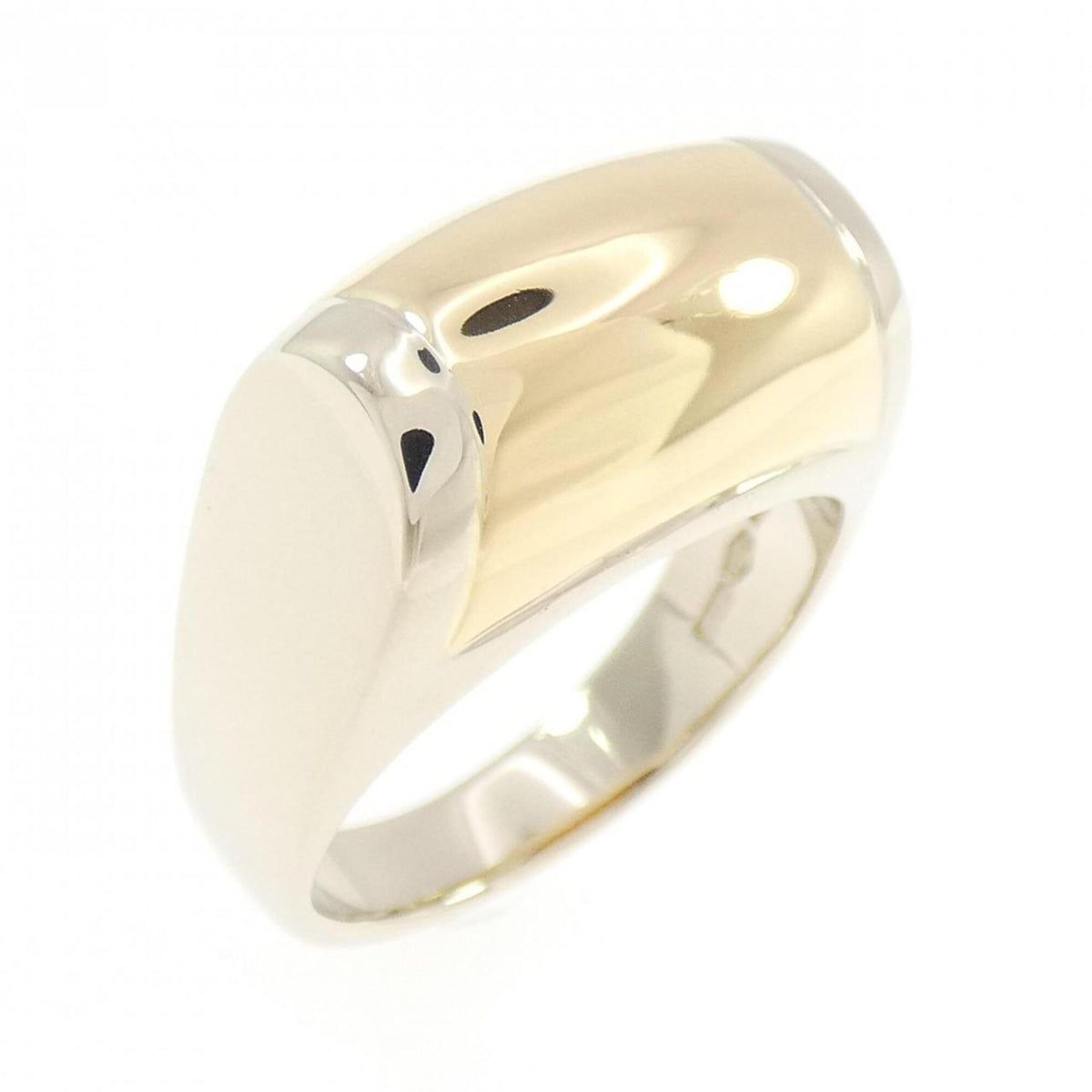 Bvlgari White Gold Yellow Gold Yellow Gold (18K) White Gold (18K) Band Ring (Pre-Owned)